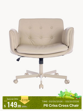 P6 Criss Cross Chair with Pet-Friendly Upholstery and Adjustable Armrests