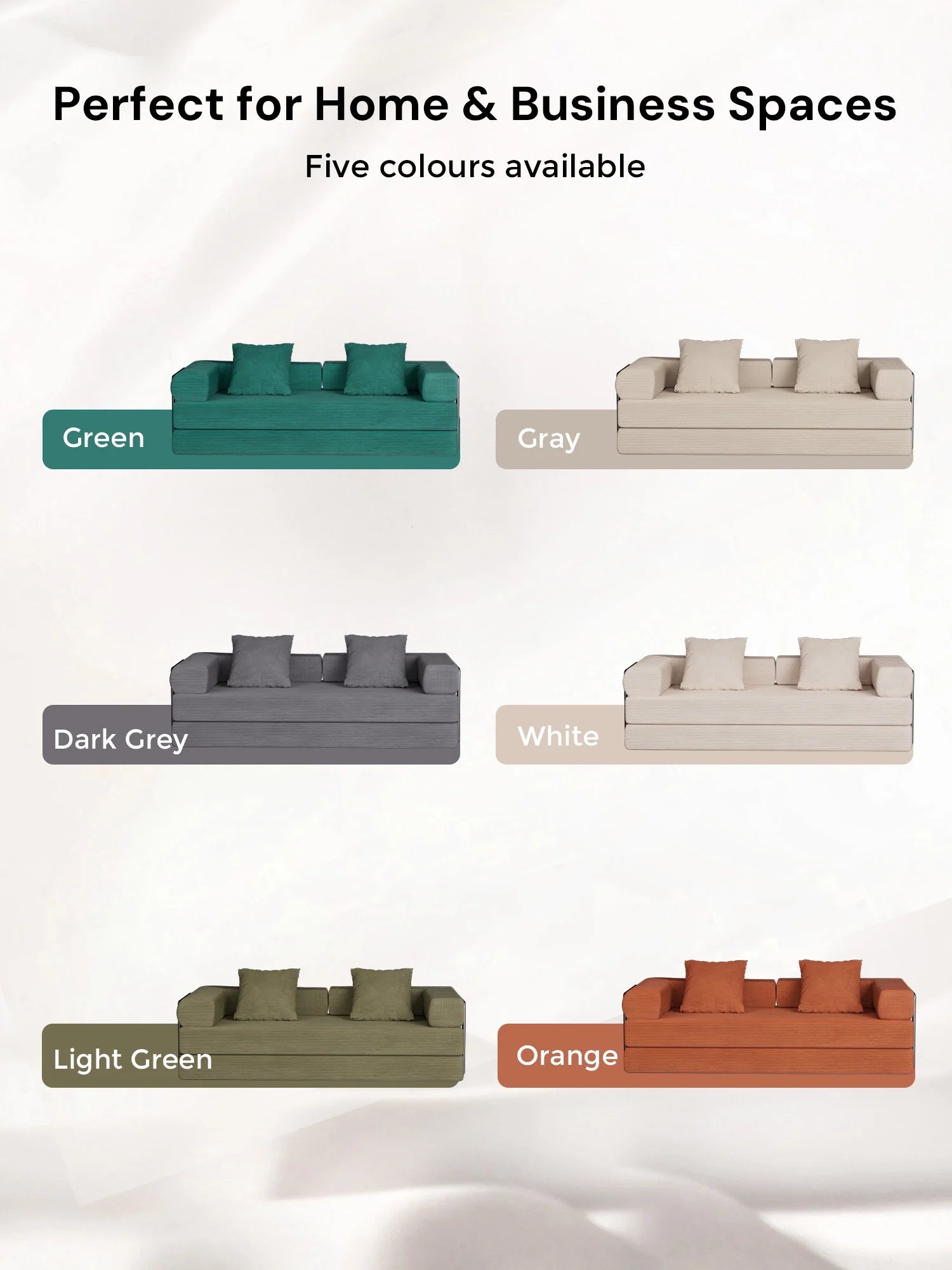 Selene Compressed Modular Sofa Bed-14.2" Seat Height