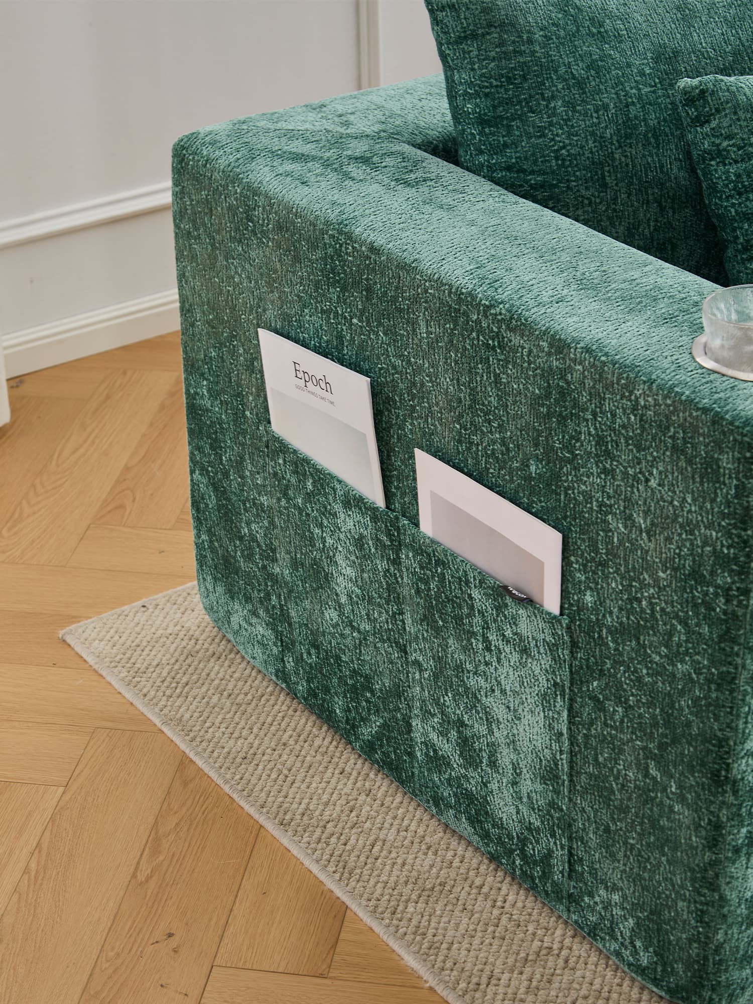 Hestia Compressed Modular Sofa with Cup Holders & Storage