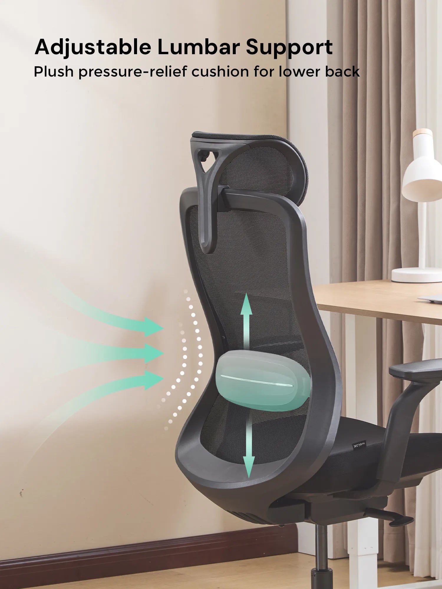 S5 Office Chair with Smooth Arch Design Style