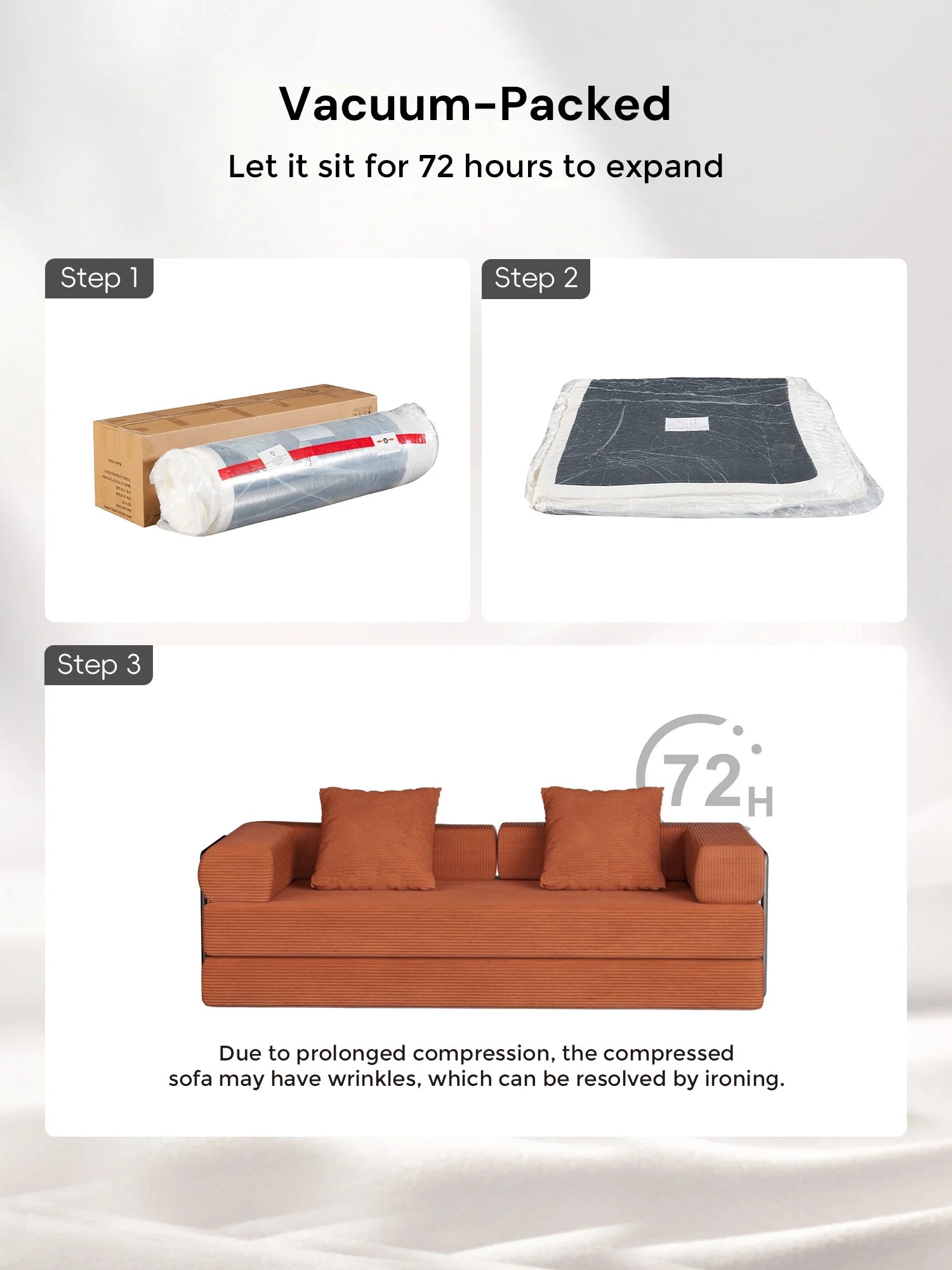 Selene Compressed Modular Sofa Bed-14.2" Seat Height