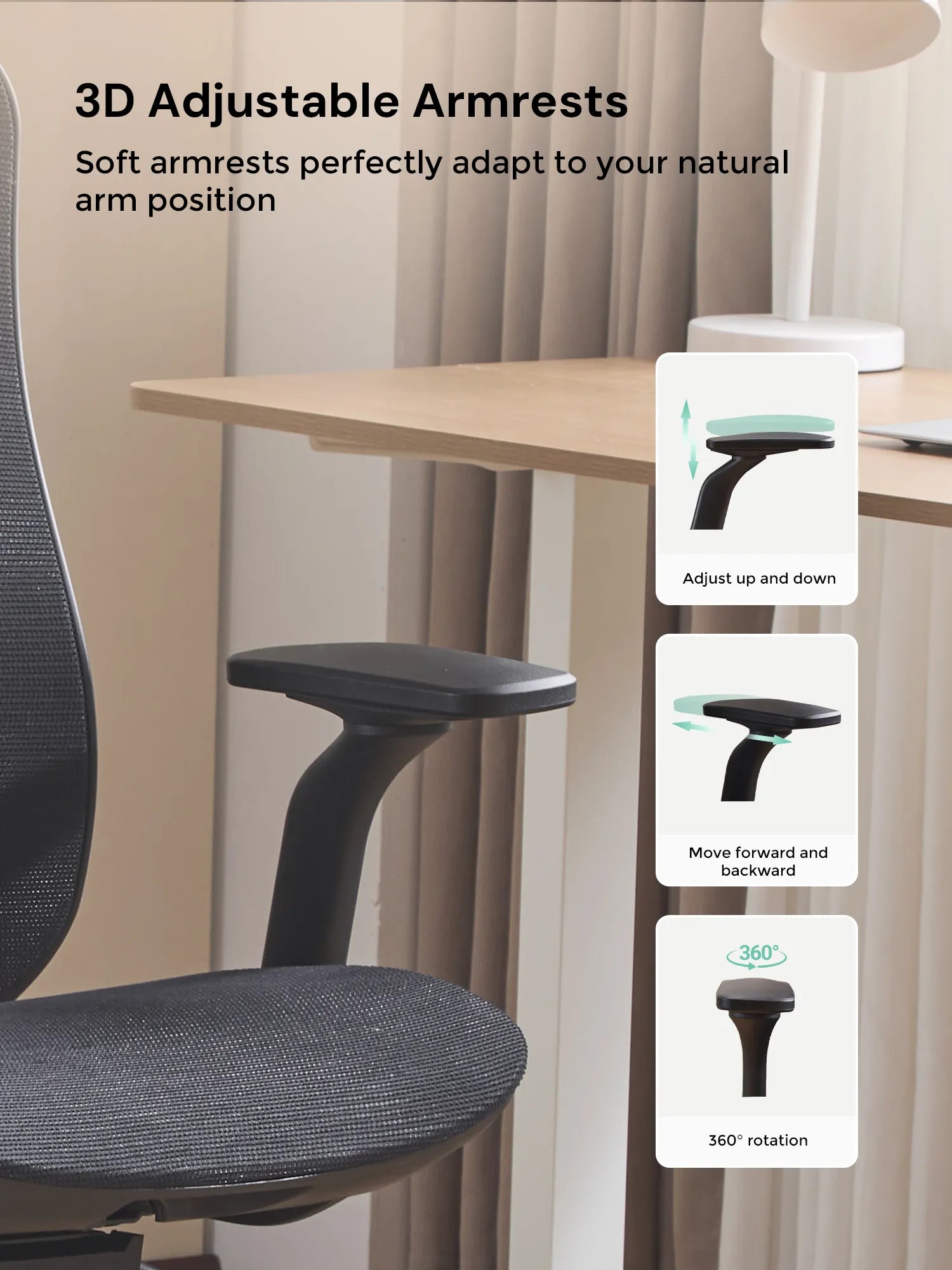 S5 Office Chair with Smooth Arch Design Style