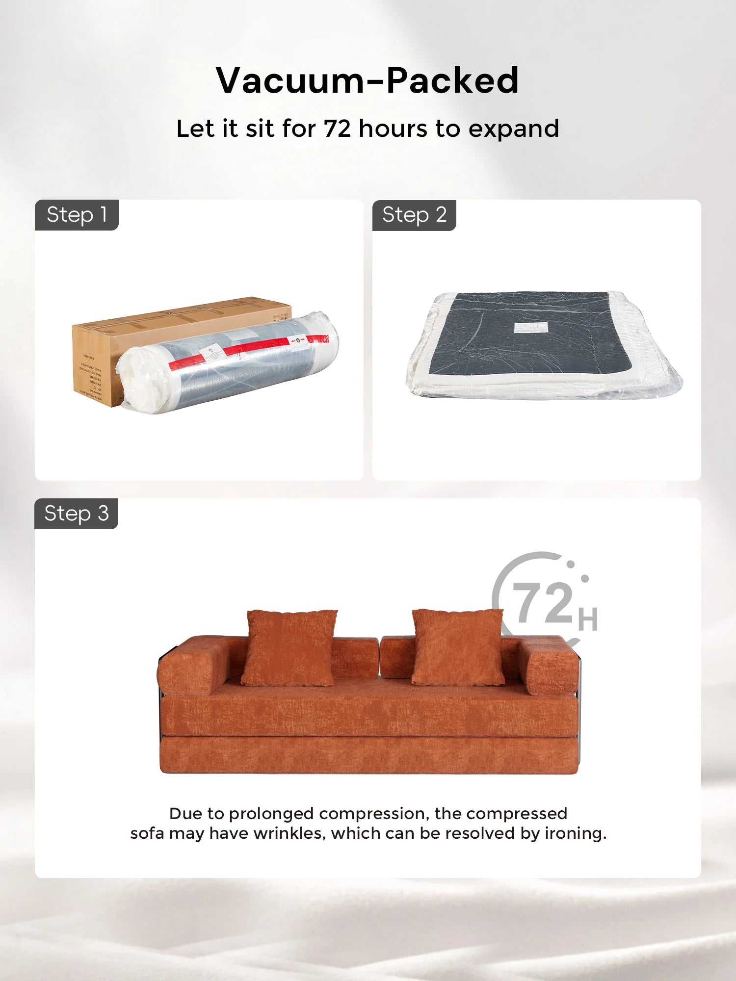Selene Compressed Modular Sofa Bed-14.2" Seat Height