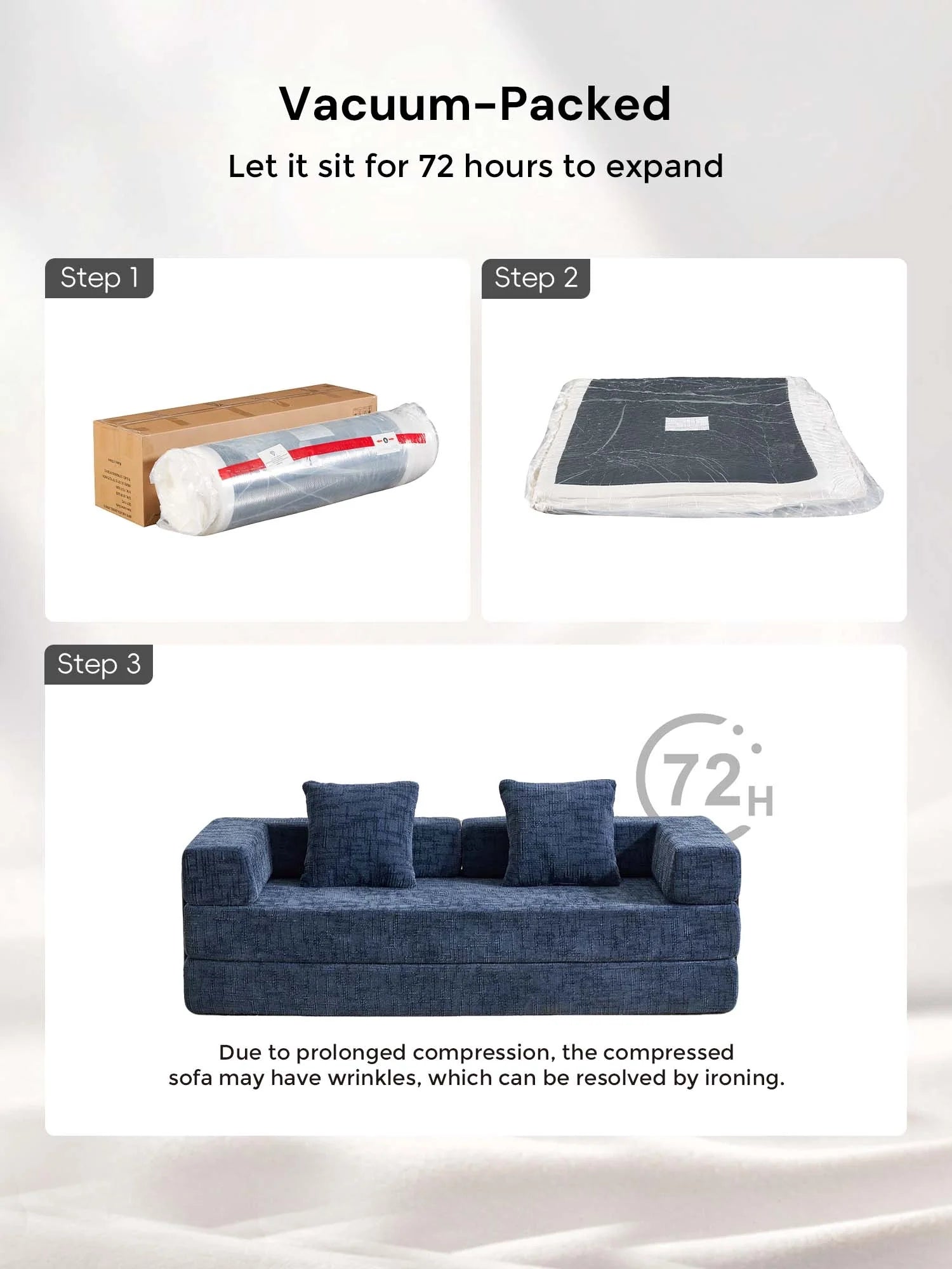 Selene Compressed Modular Sofa Bed-14.2" Seat Height