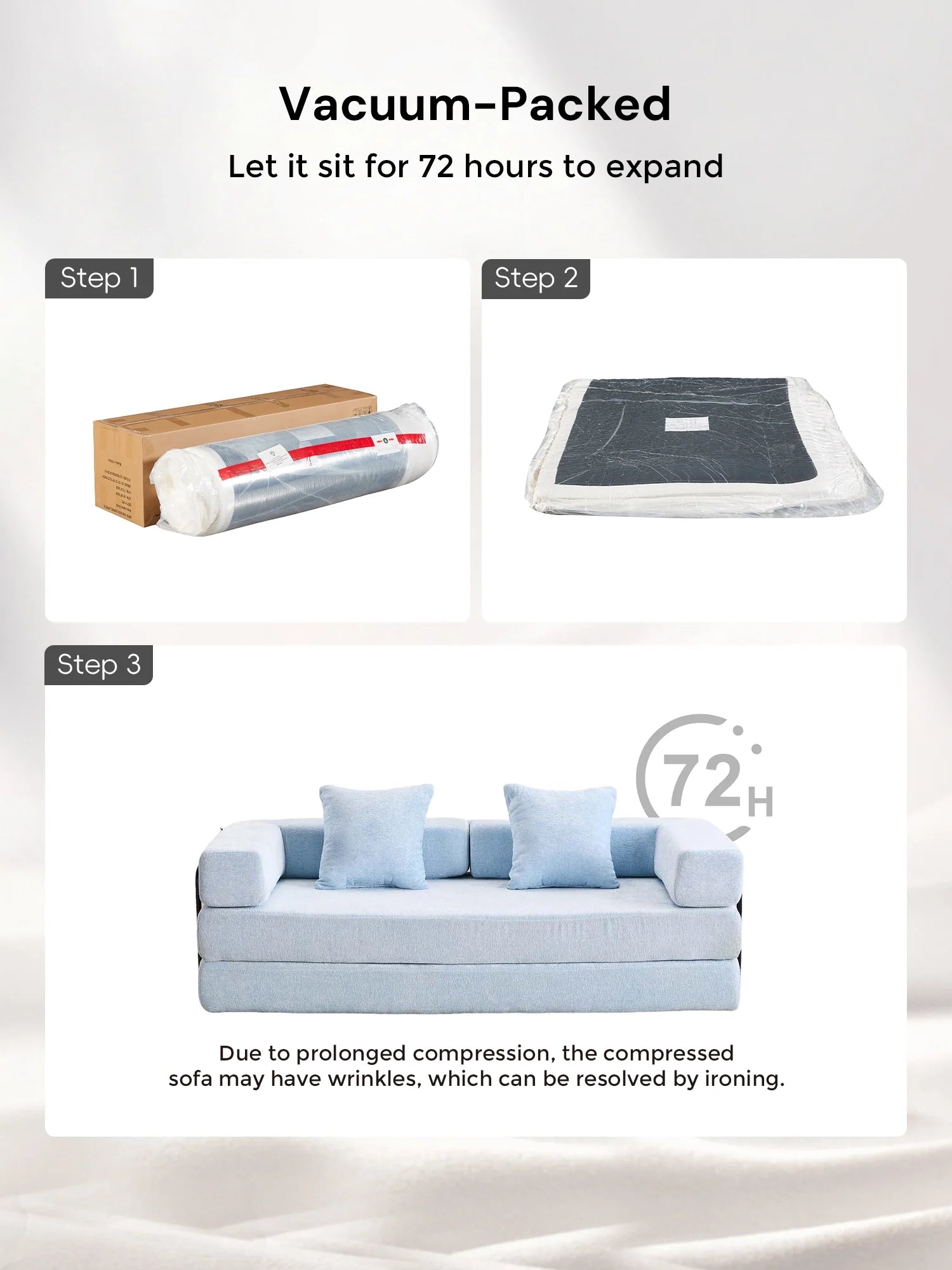 Selene Compressed Modular Sofa Bed-14.2" Seat Height