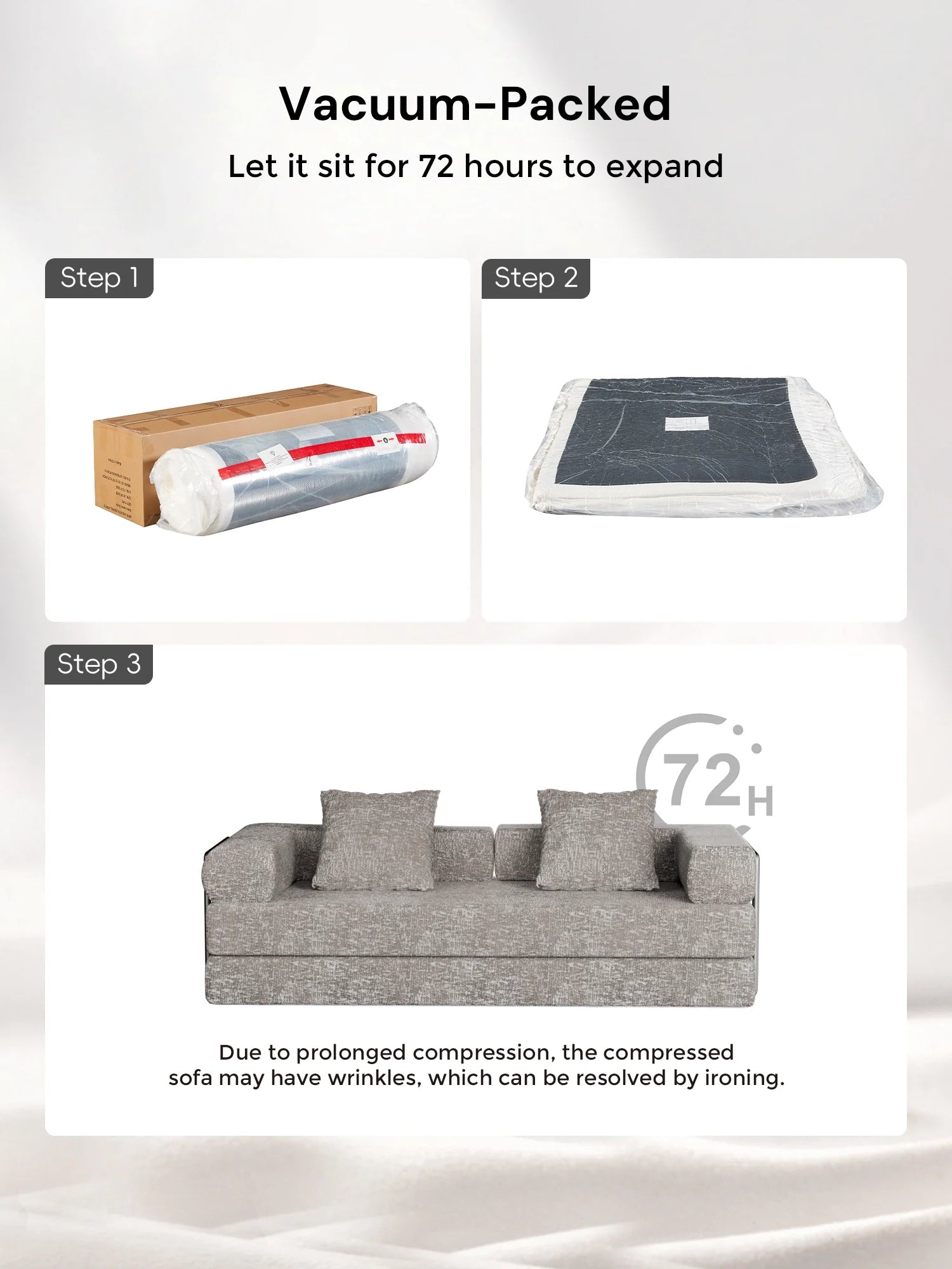Selene Compressed Modular Sofa Bed-14.2" Seat Height