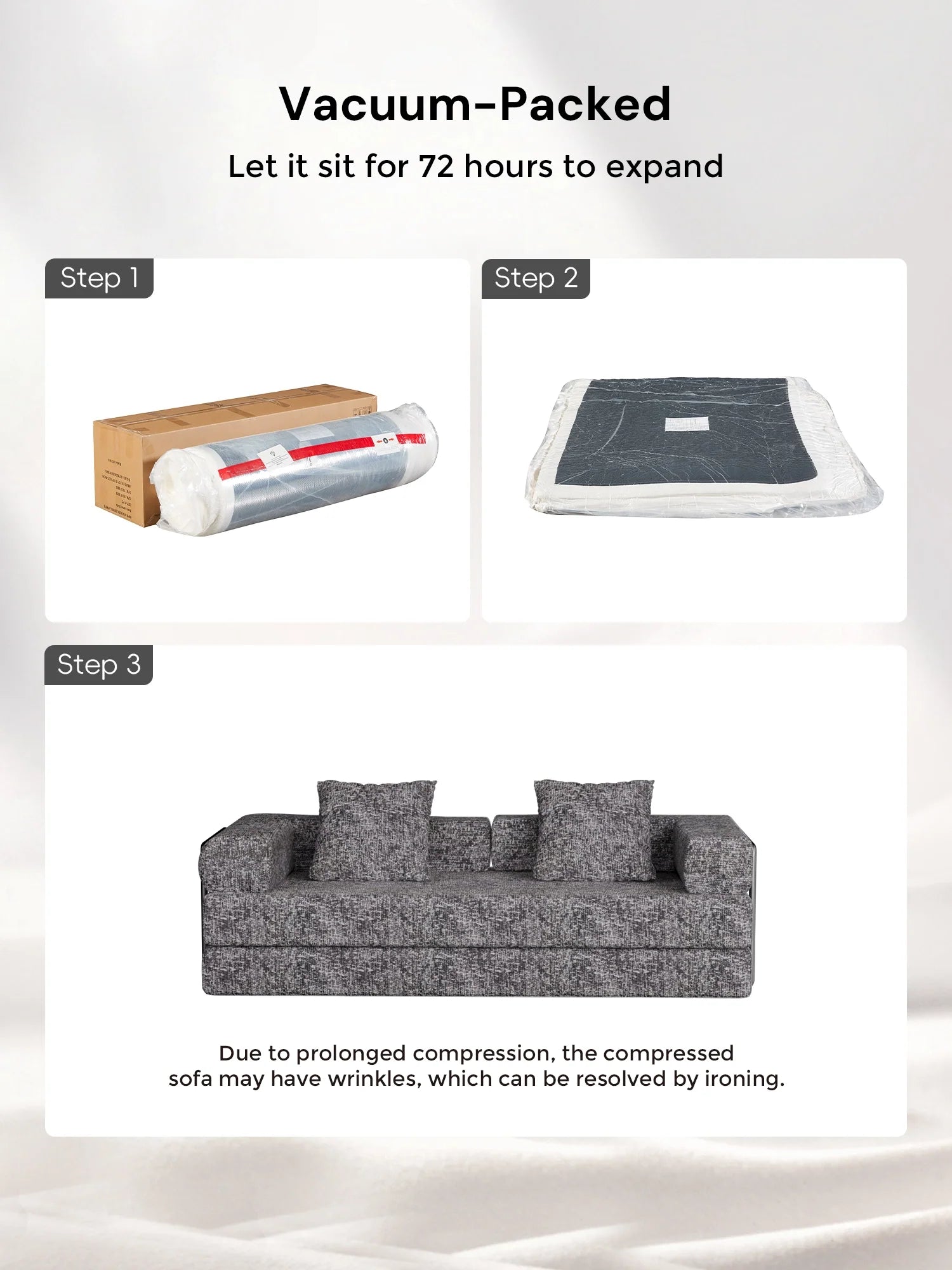 Selene Compressed Modular Sofa Bed-14.2" Seat Height