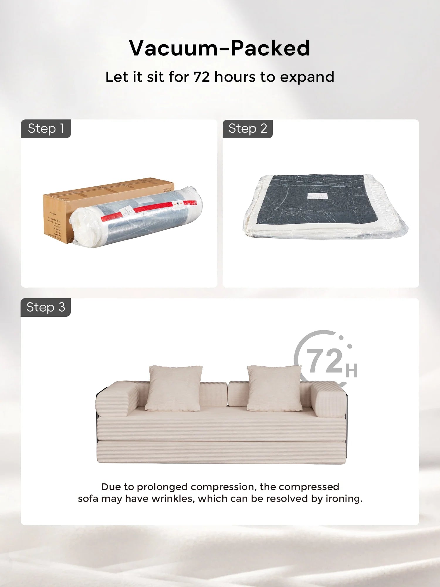 Selene Compressed Modular Sofa Bed-14.2" Seat Height