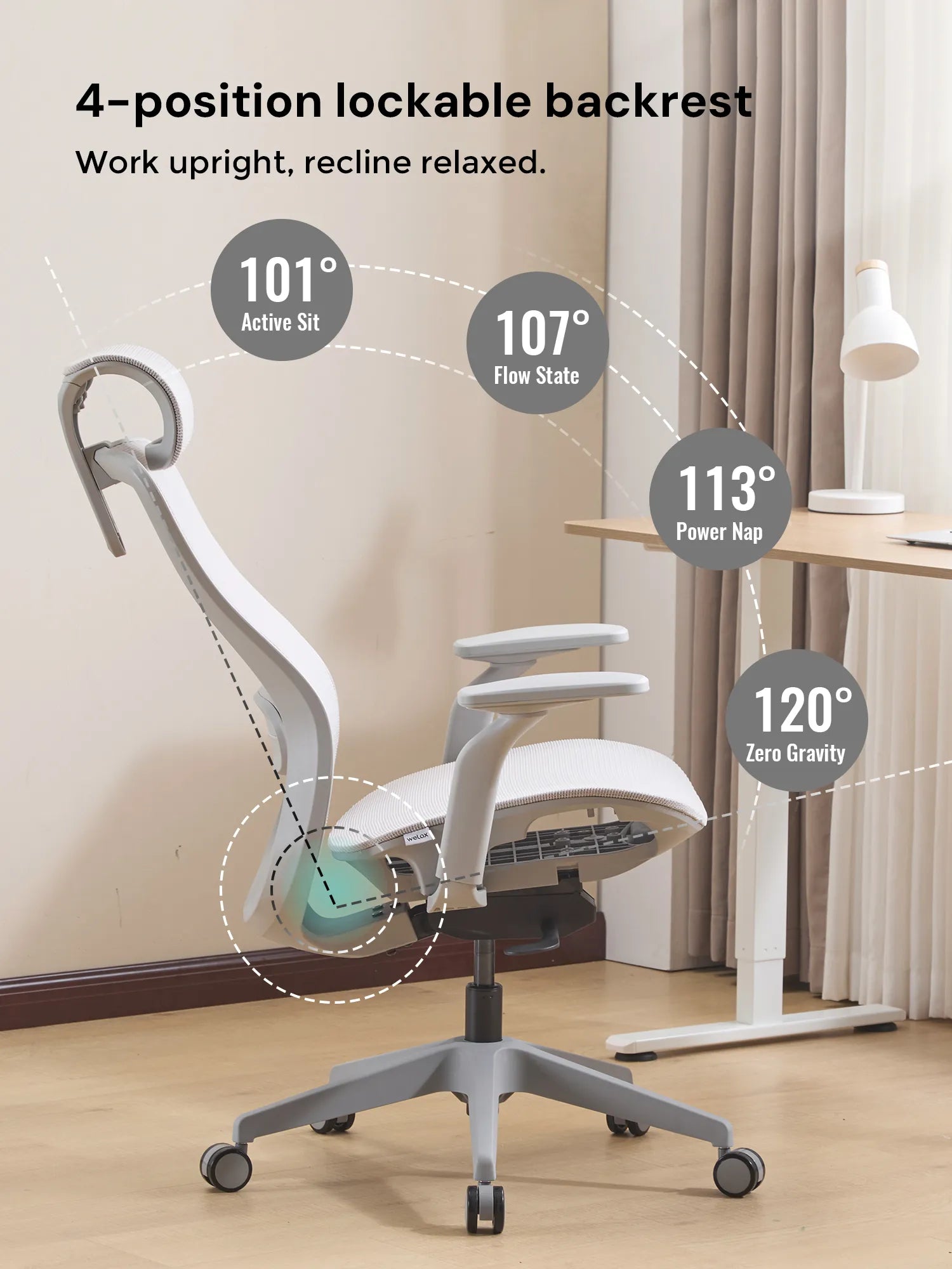 S5 Office Chair with Smooth Arch Design Style