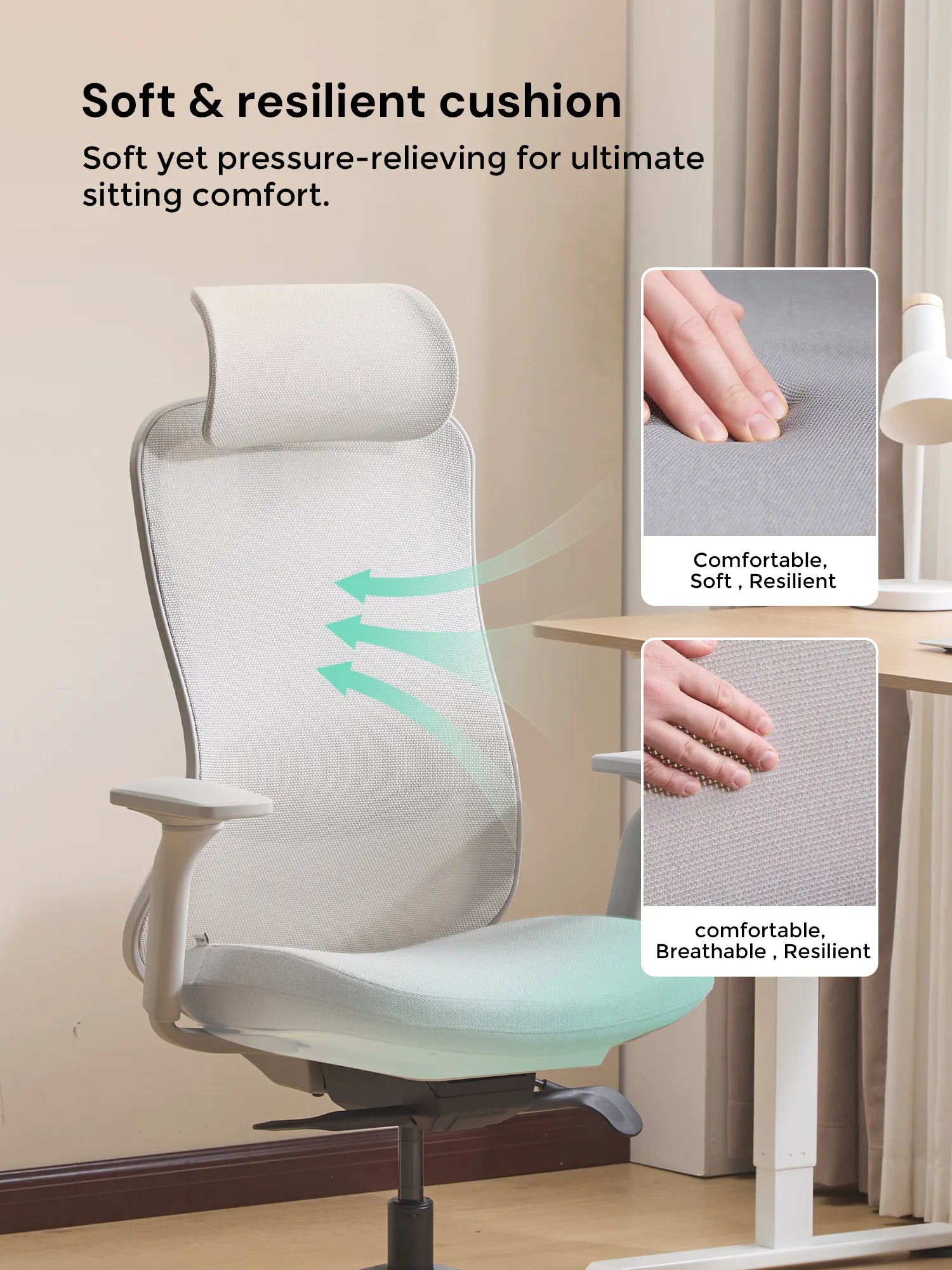 S5 Office Chair with Smooth Arch Design Style