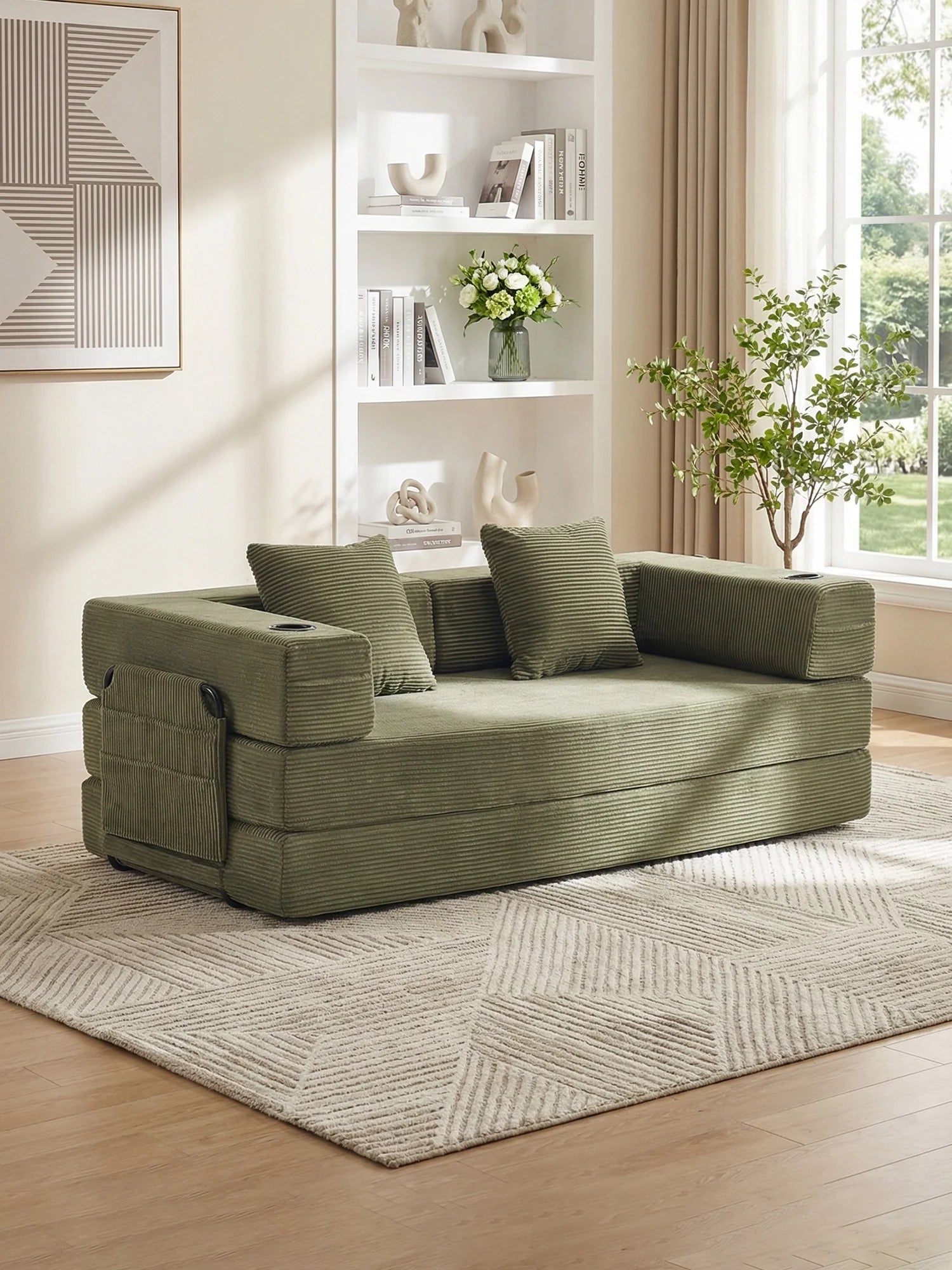 Selene Compressed Modular Sofa Bed-14.2" Seat Height