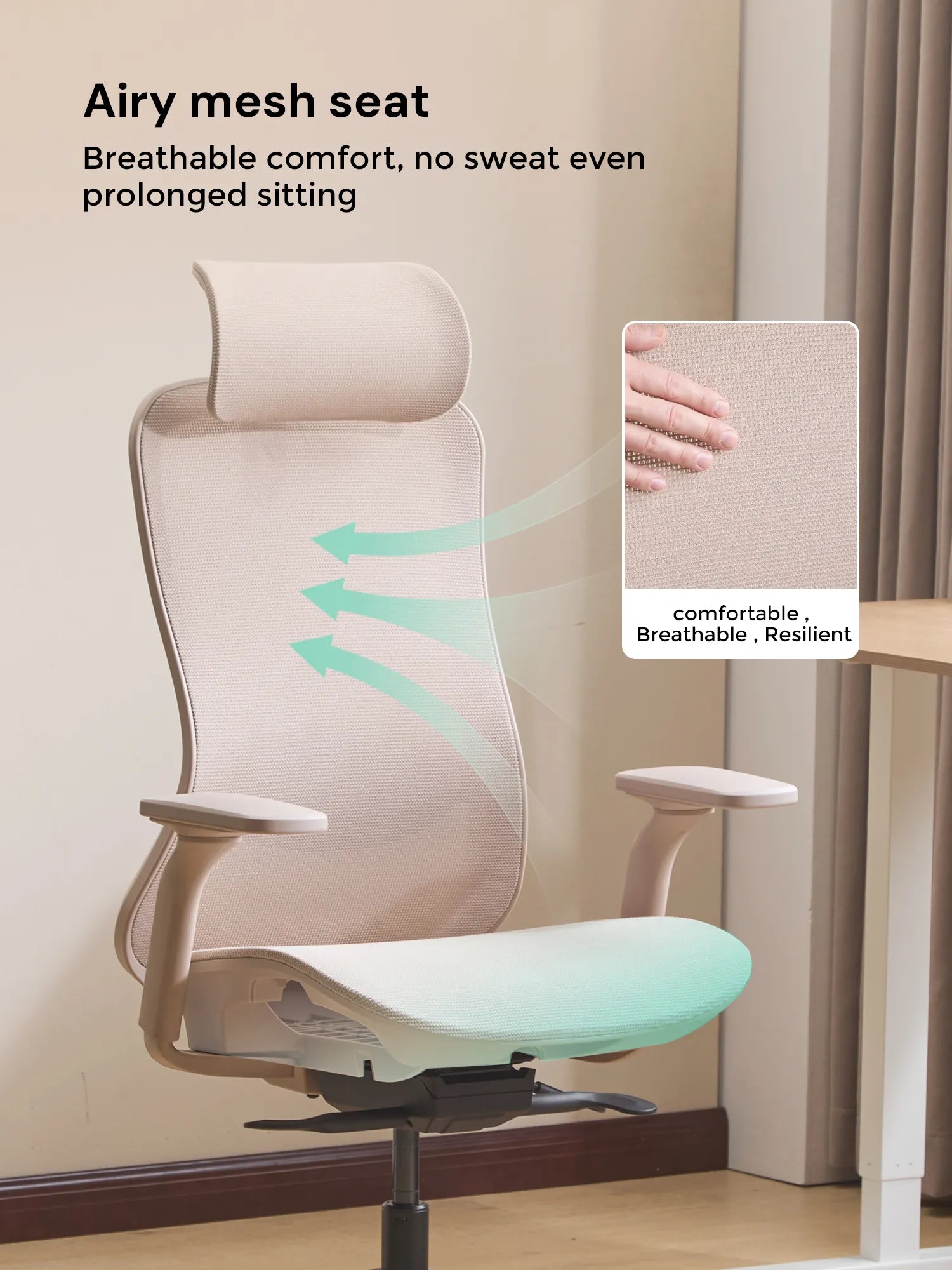 S5 Office Chair with Smooth Arch Design Style