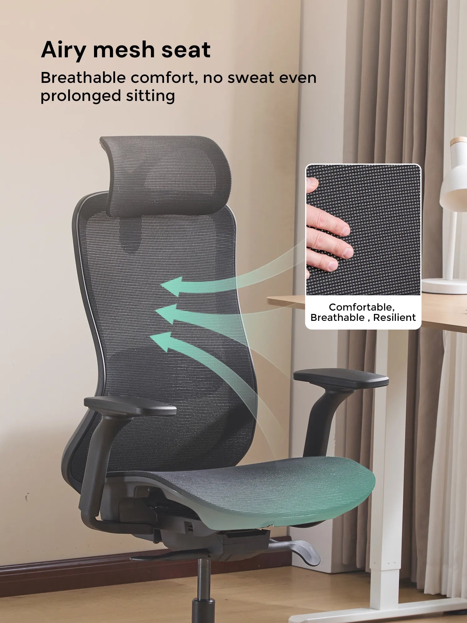 S5 Office Chair with Smooth Arch Design Style