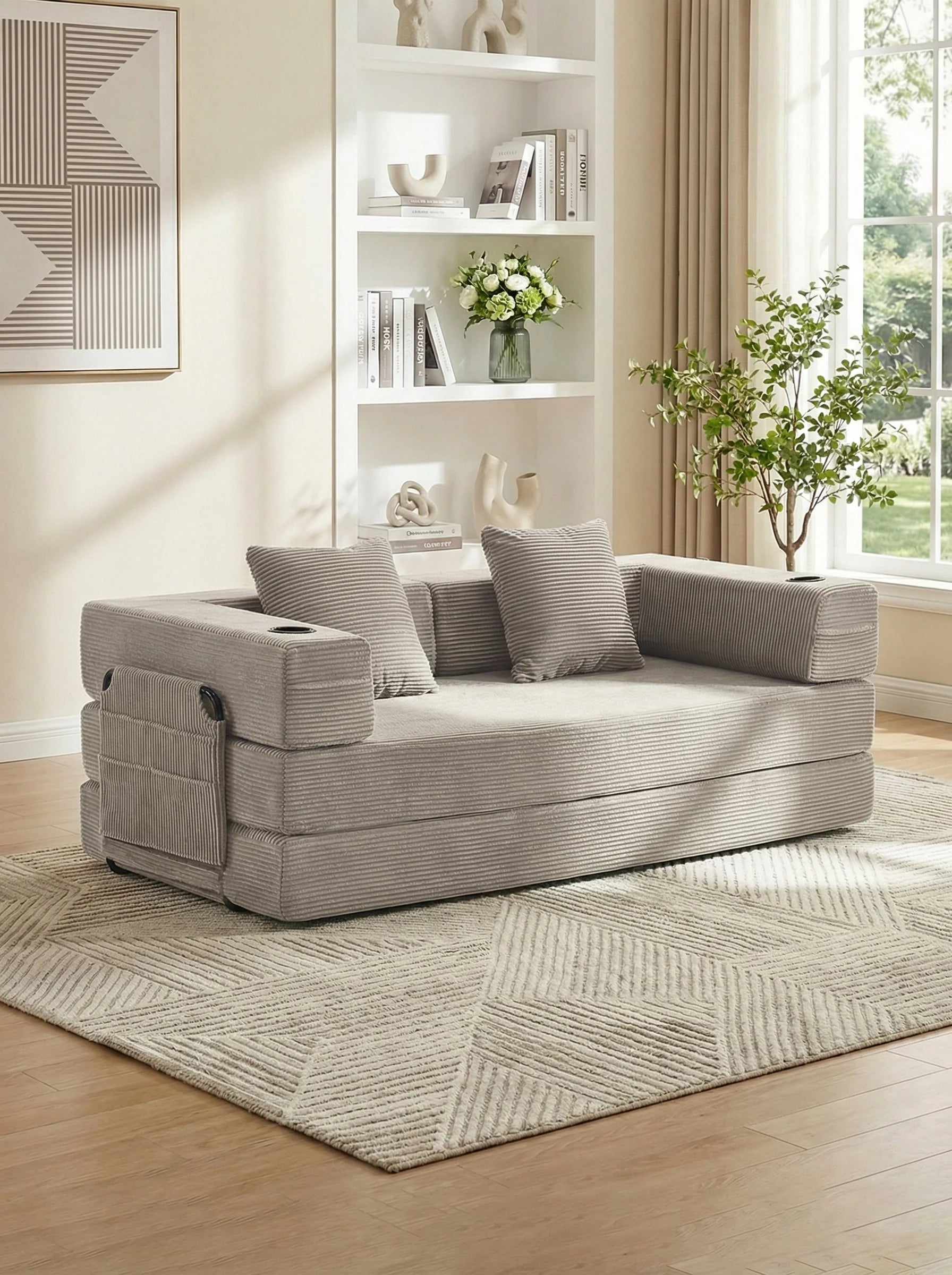 Selene Compressed Modular Sofa Bed-14.2" Seat Height