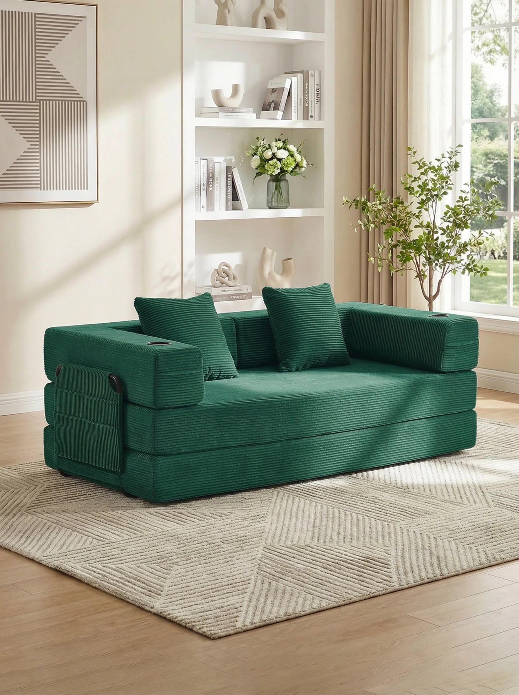 Selene Compressed Modular Sofa Bed-14.2" Seat Height