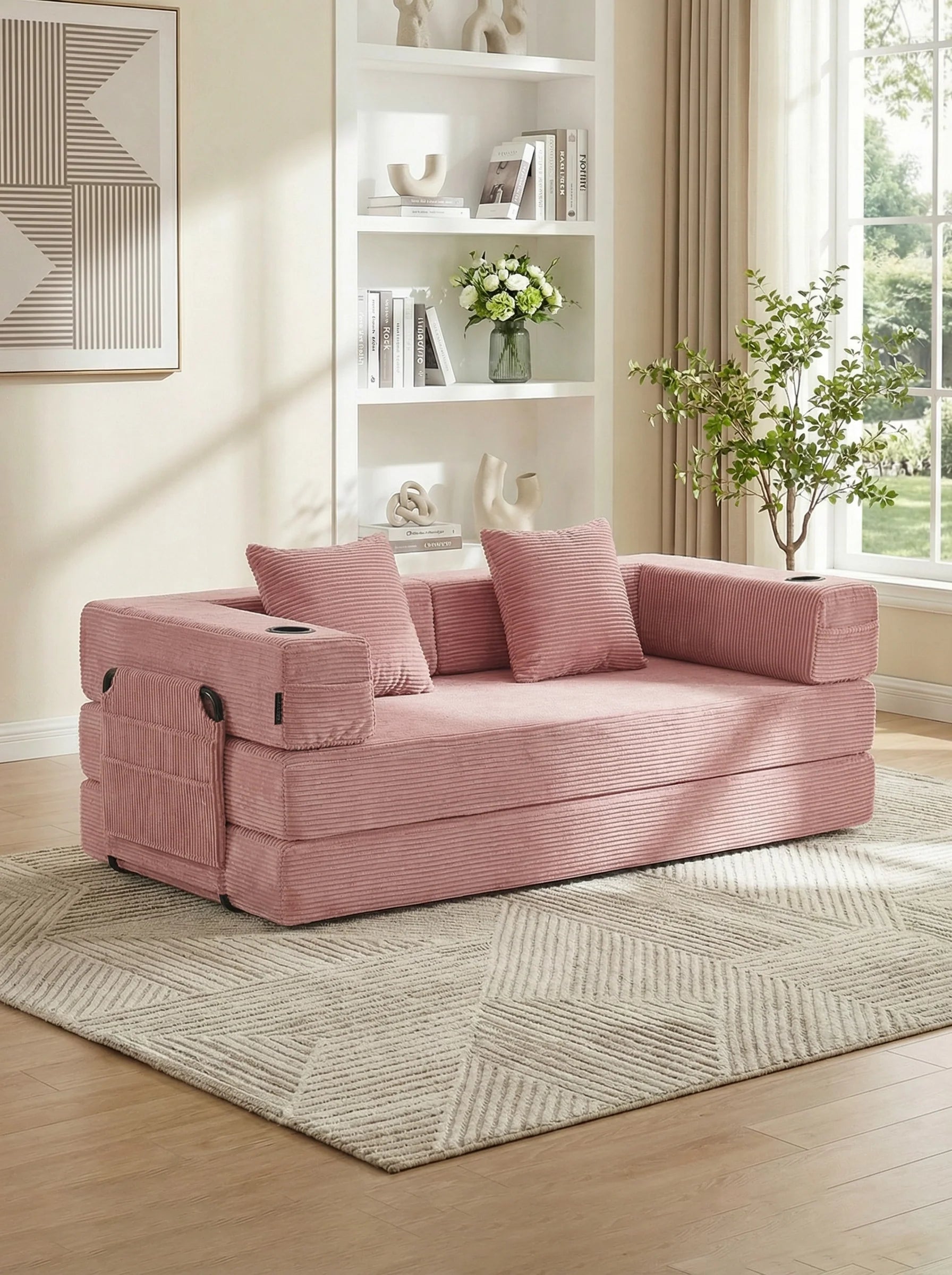 Selene Compressed Modular Sofa Bed-14.2" Seat Height