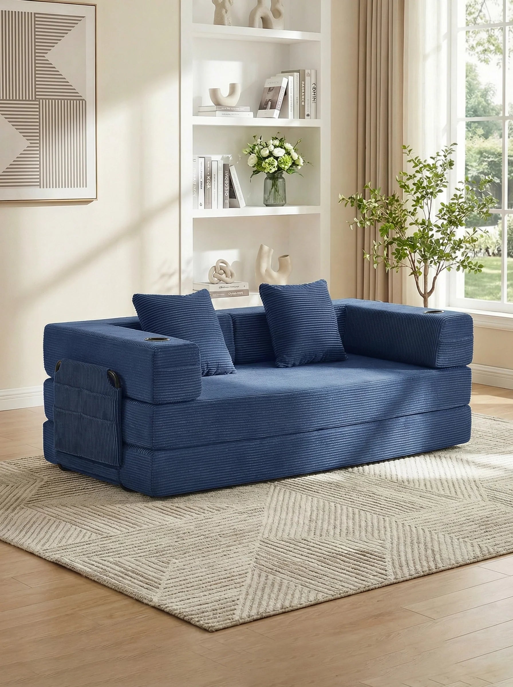 Selene Compressed Modular Sofa Bed-14.2" Seat Height