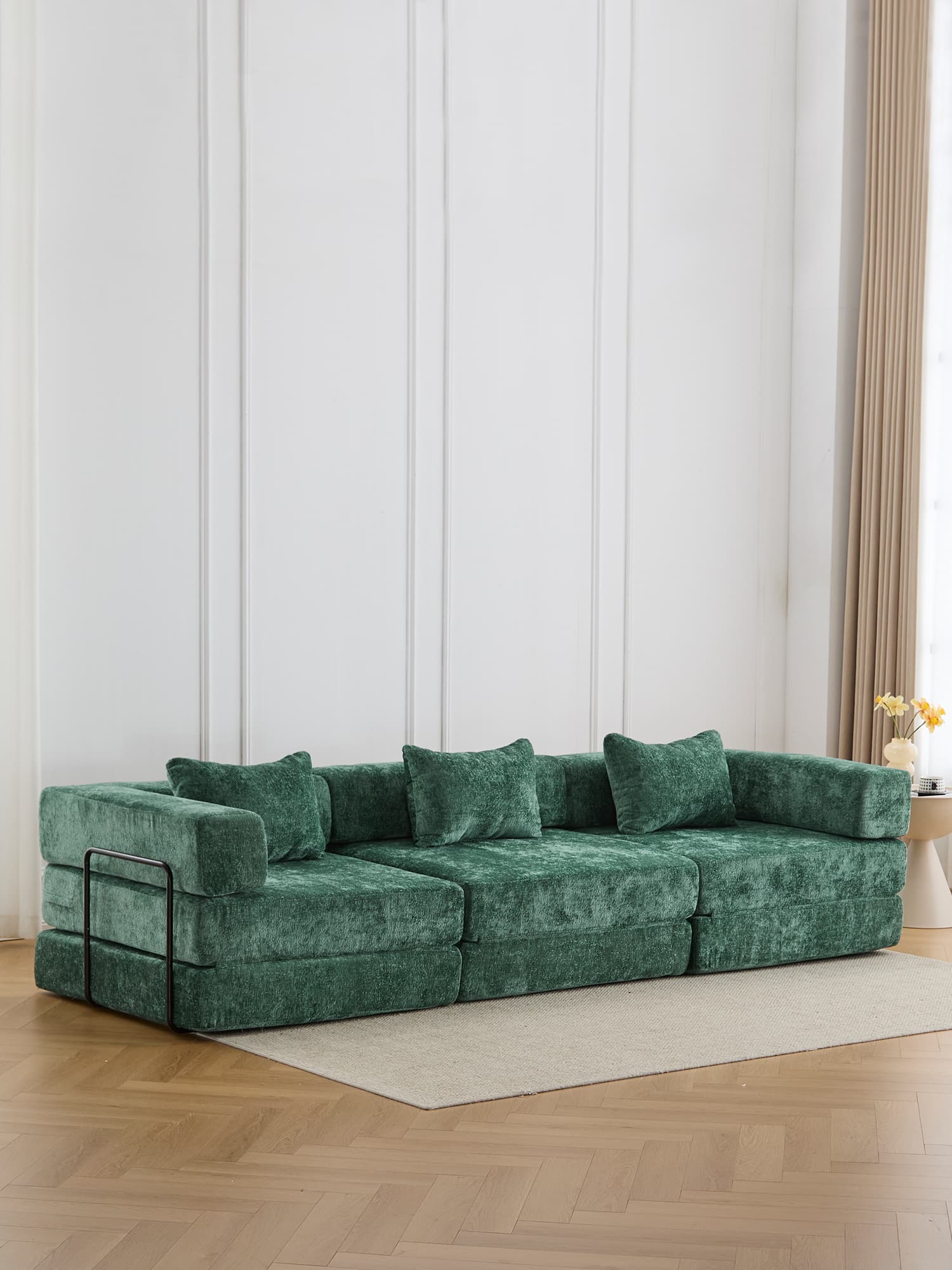 Selene Three-Seater Compressed Modular Sofa -14.2" Seat Height