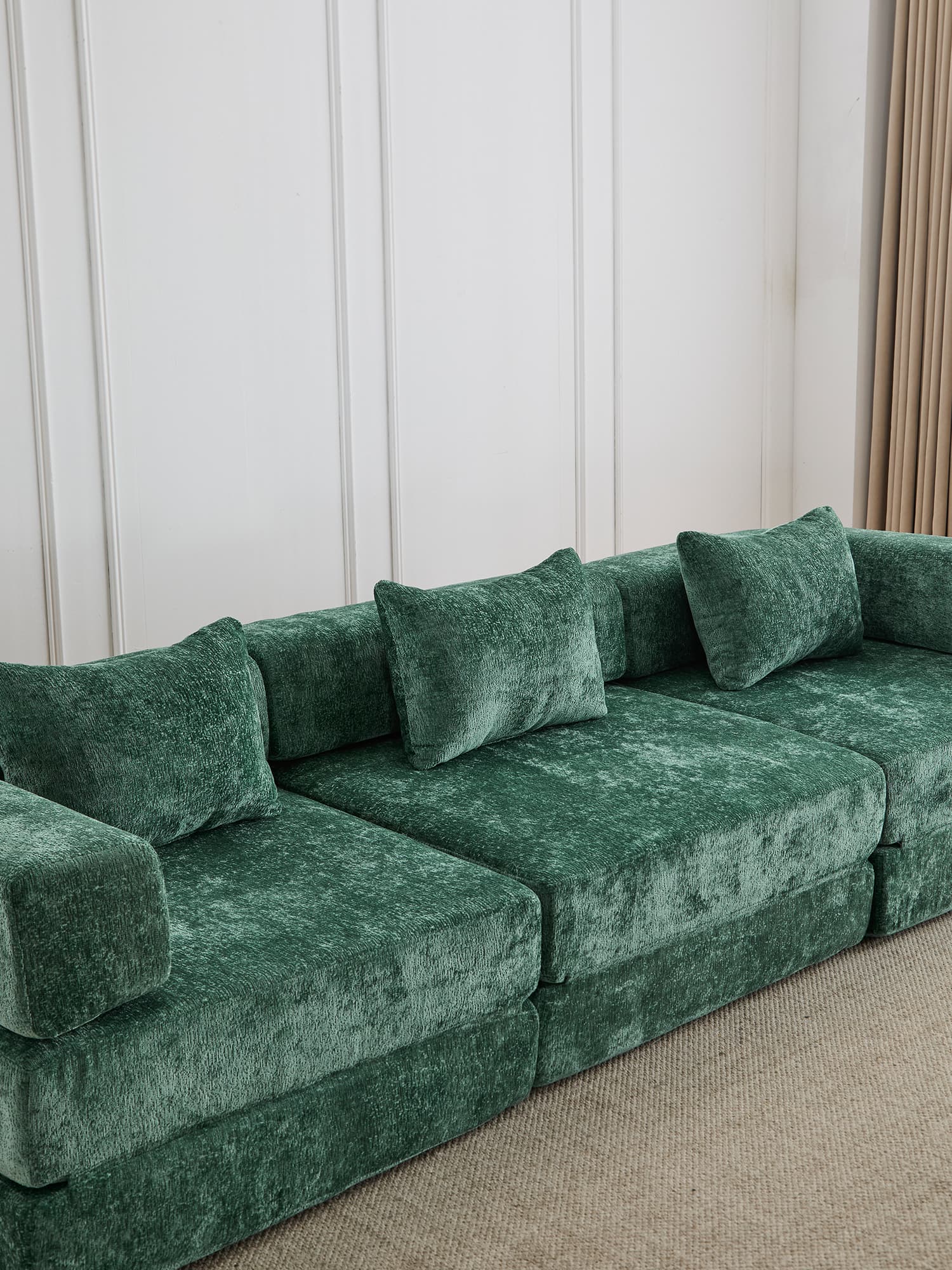 Selene Compressed Modular Sofa Bed-14.2" Seat Height