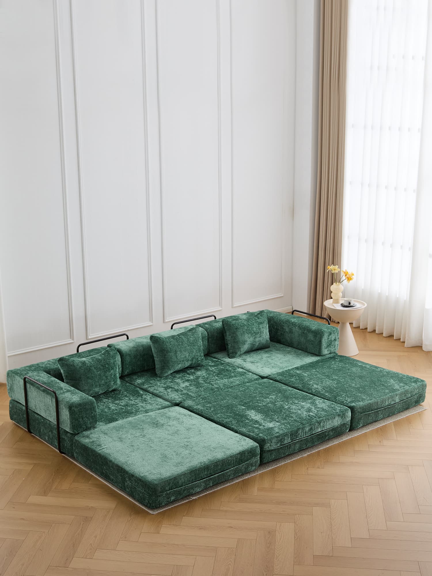 Selene Three-Seater Compressed Modular Sofa -14.2" Seat Height