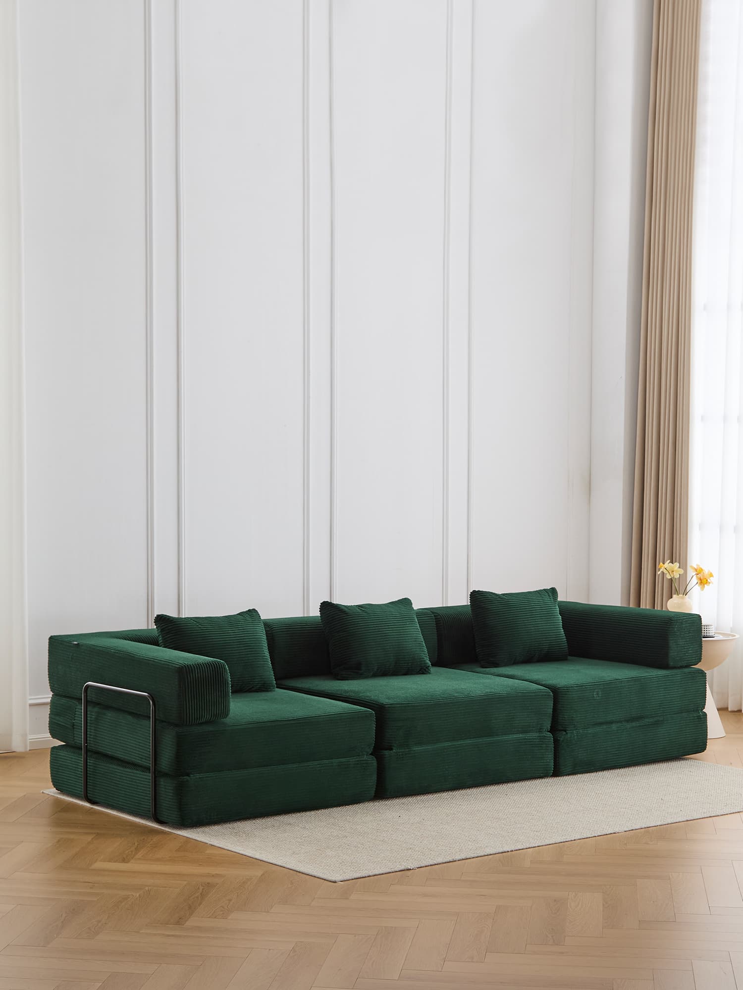 Selene Three-Seater Compressed Modular Sofa -14.2" Seat Height