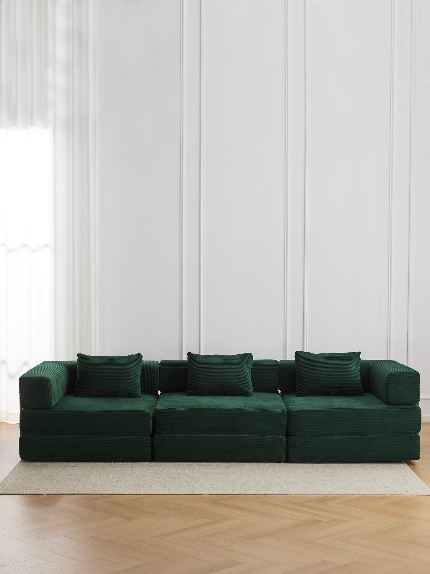Selene Compressed Modular Sofa Bed-14.2" Seat Height