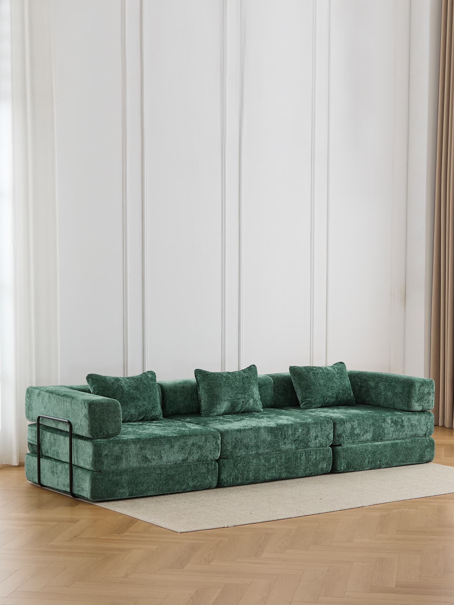 Selene Three-Seater Compressed Modular Sofa -14.2" Seat Height