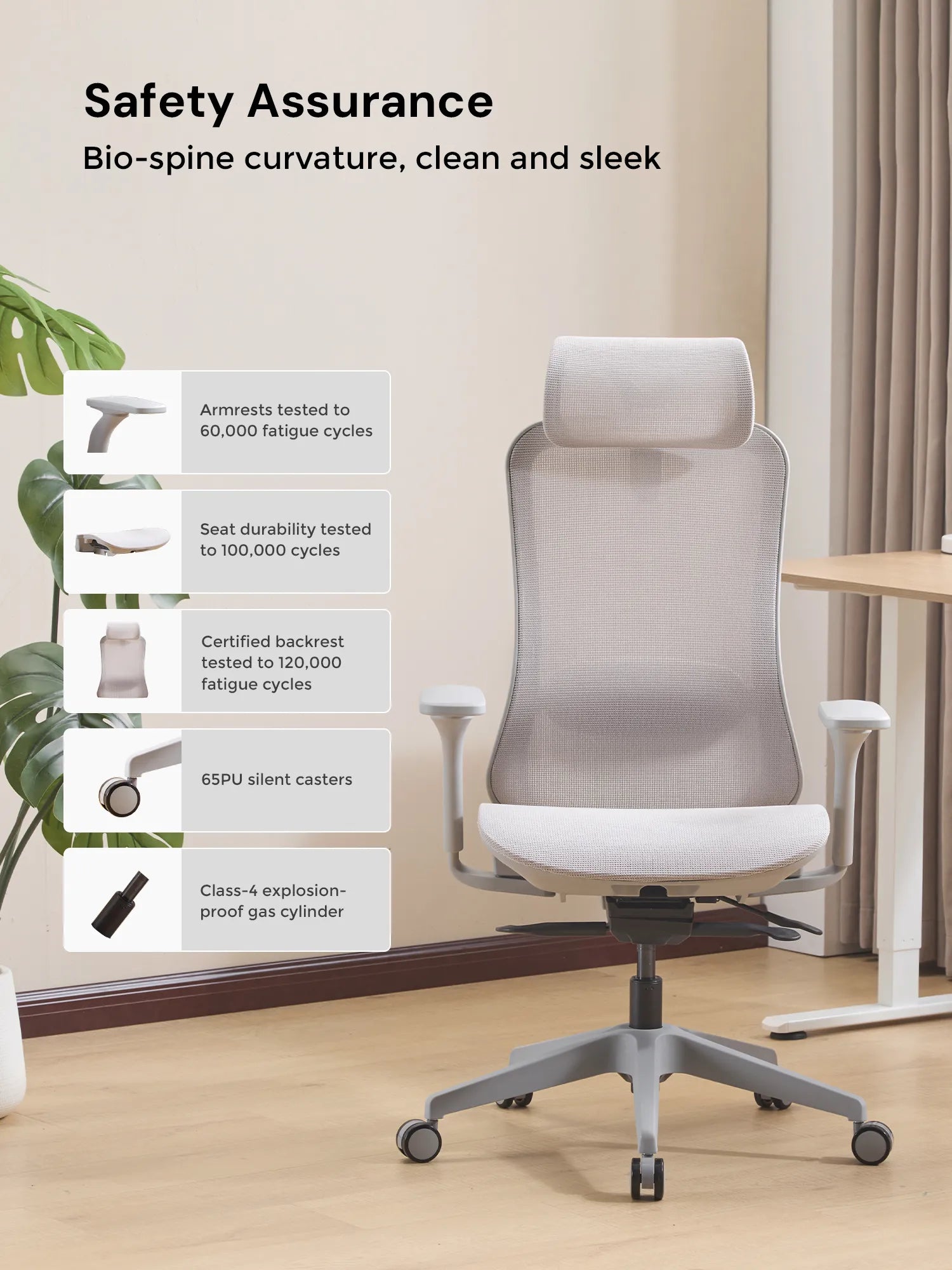 S5 Office Chair with Smooth Arch Design Style