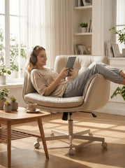 P6 Criss Cross Chair with Pet-Friendly Upholstery and Adjustable Armrests