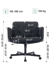 P6 Criss Cross Chair with Pet-Friendly Upholstery and Adjustable Armrests