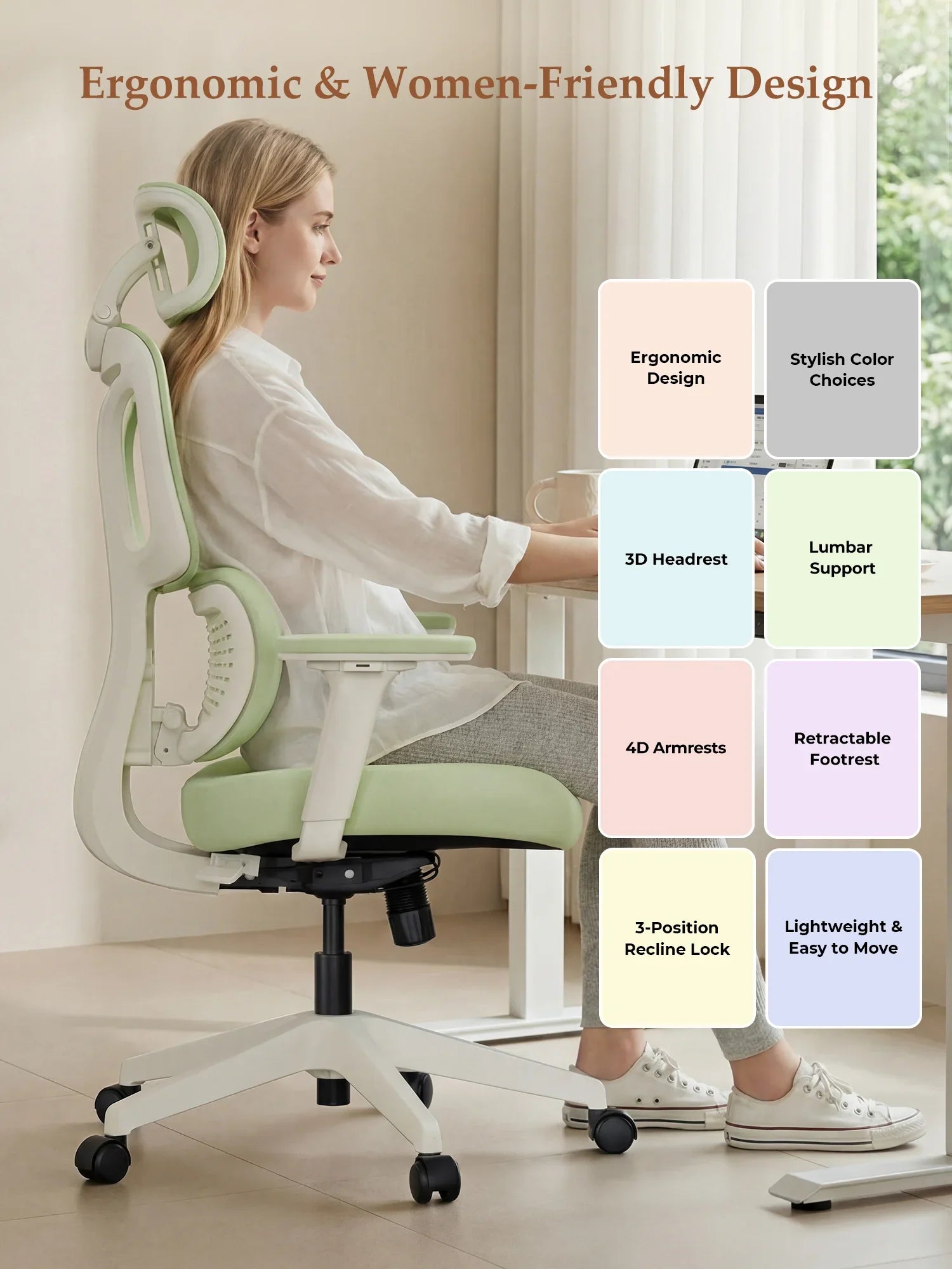 S3 Pro Office Chair with Colorful Lifestyle Design
