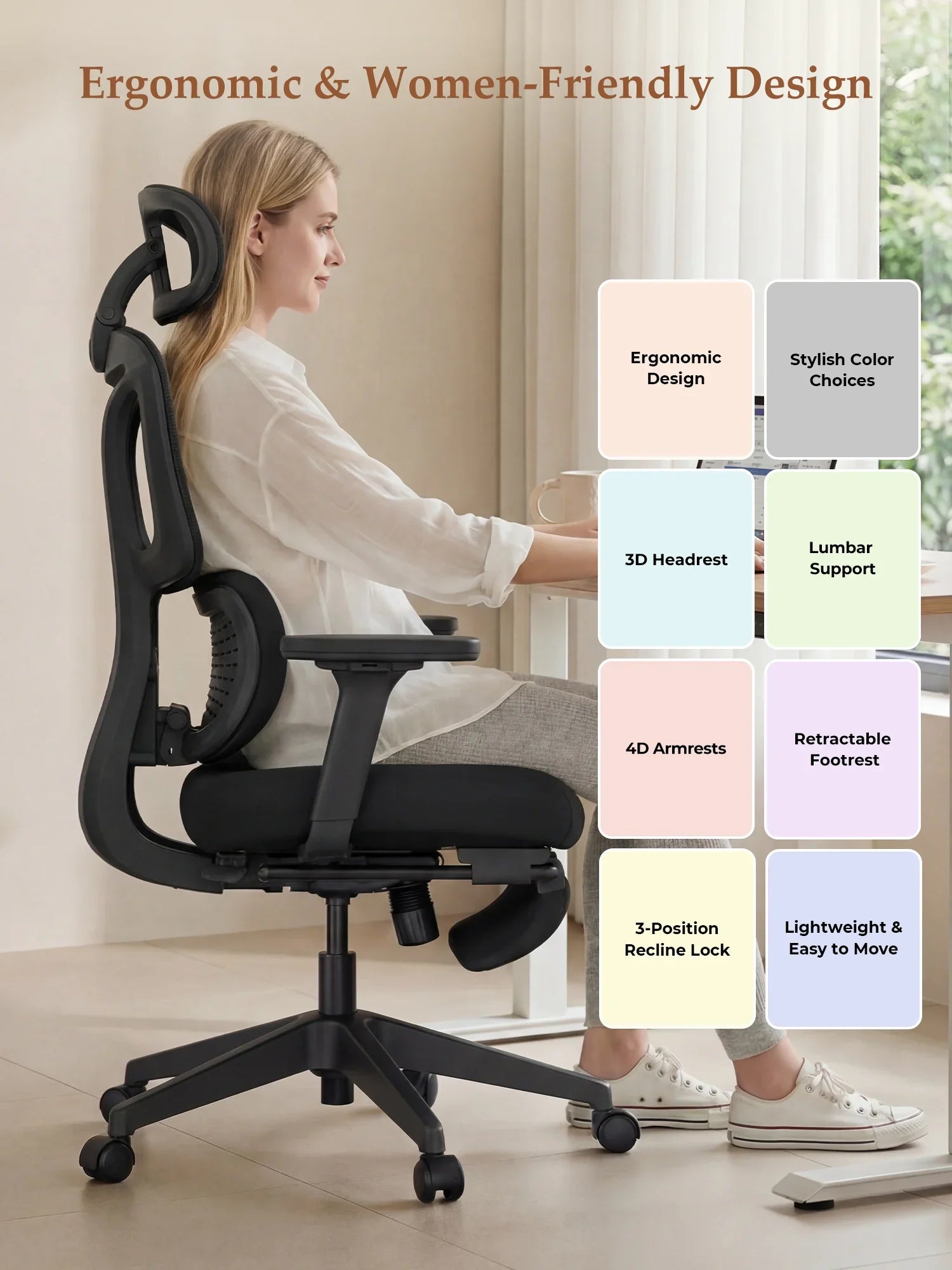 S3 Pro Office Chair with Colorful Lifestyle Design