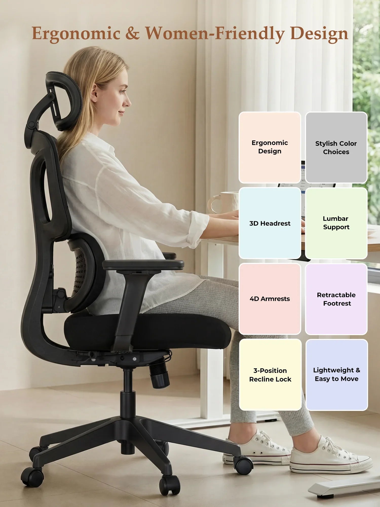 S3 Pro Office Chair with Colorful Lifestyle Design