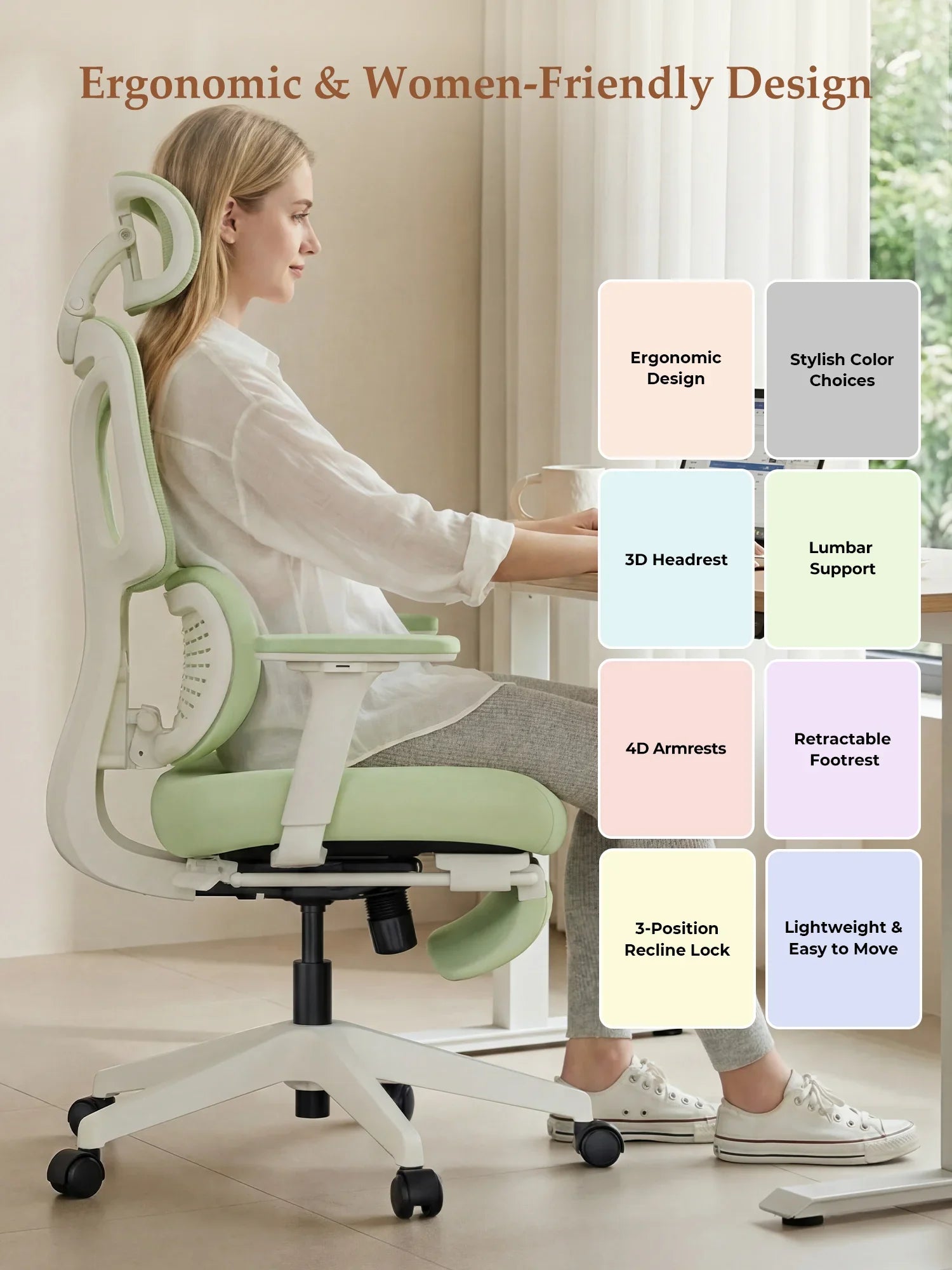 S3 Pro Office Chair with Colorful Lifestyle Design