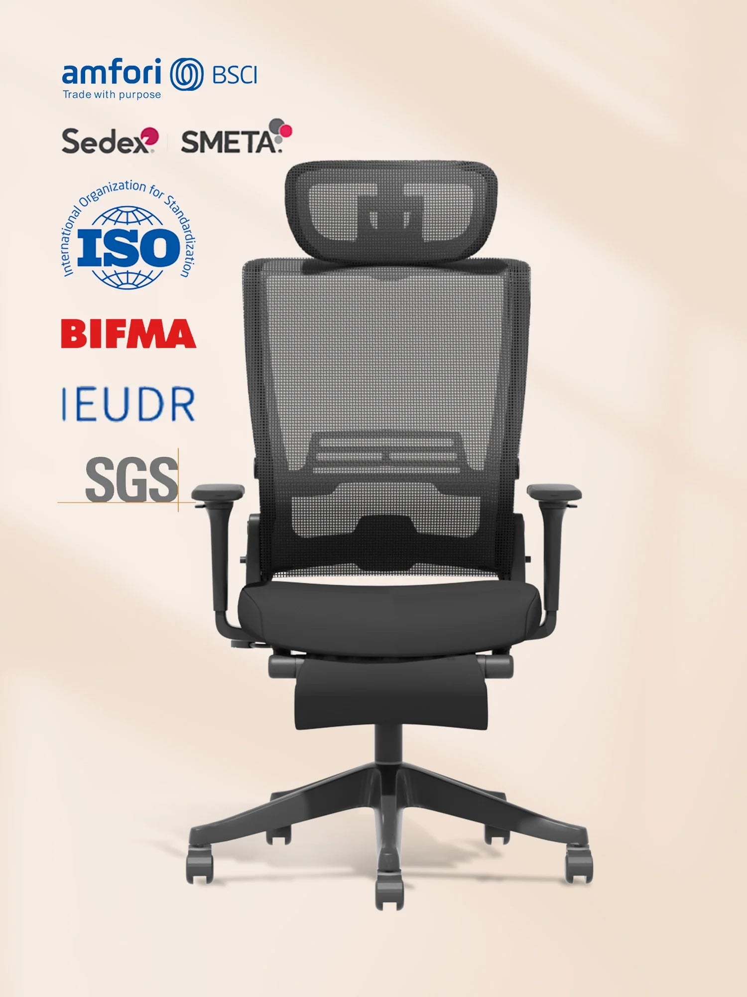 S4 Ergonomic Desk Chair with Foldable Backrest