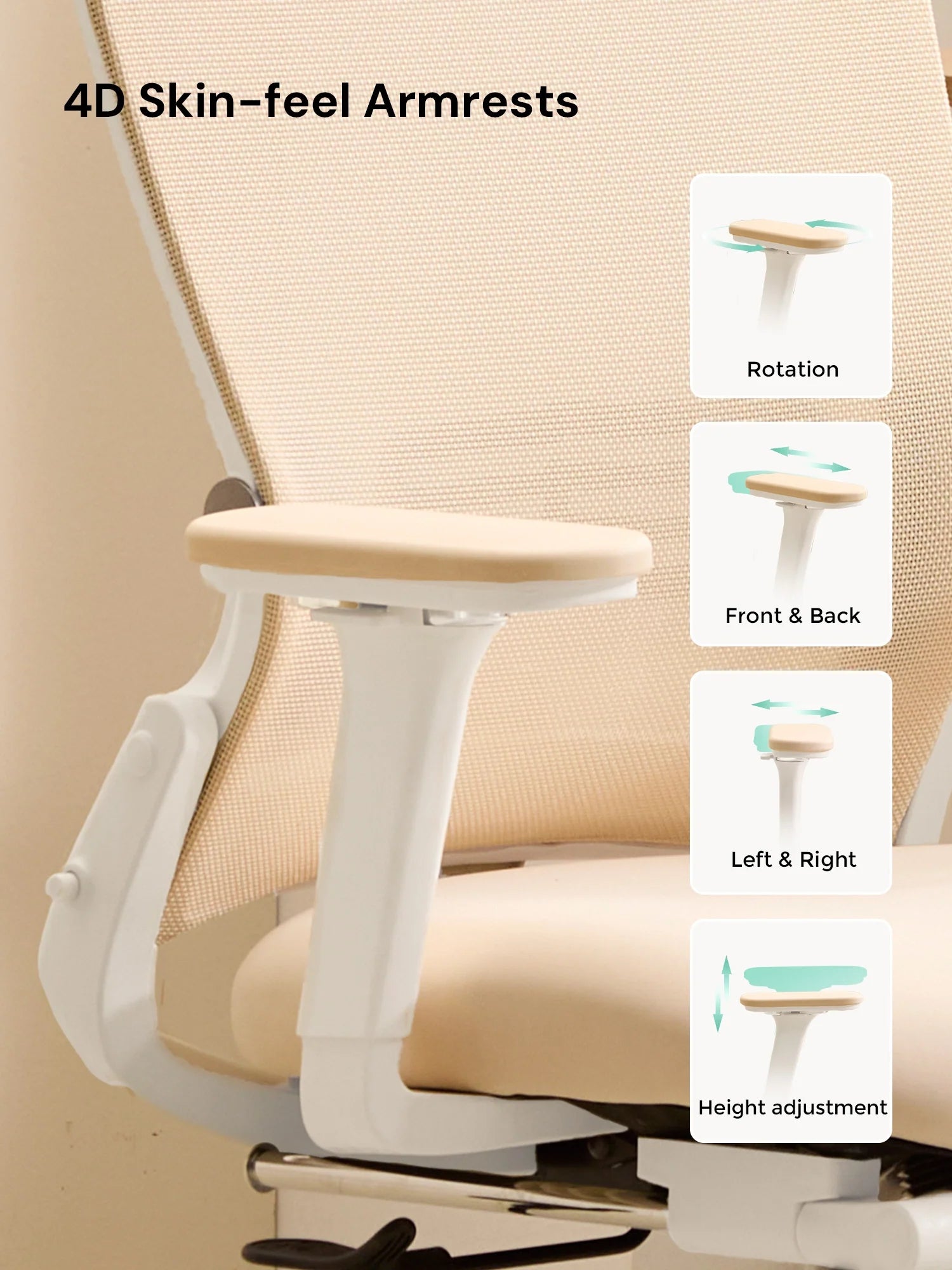 S4 Ergonomic Desk Chair with Foldable Backrest