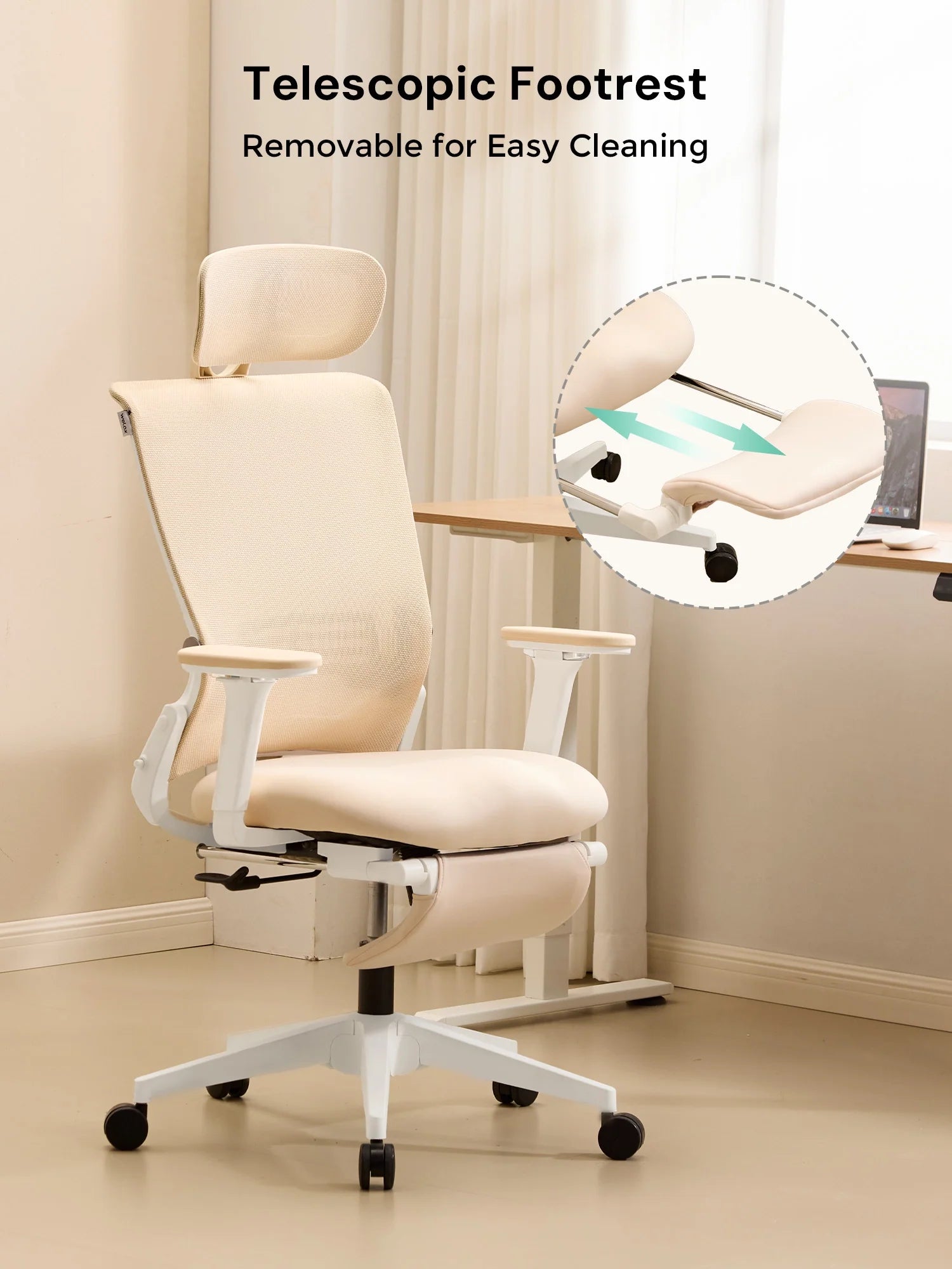 S4 Ergonomic Desk Chair with Foldable Backrest
