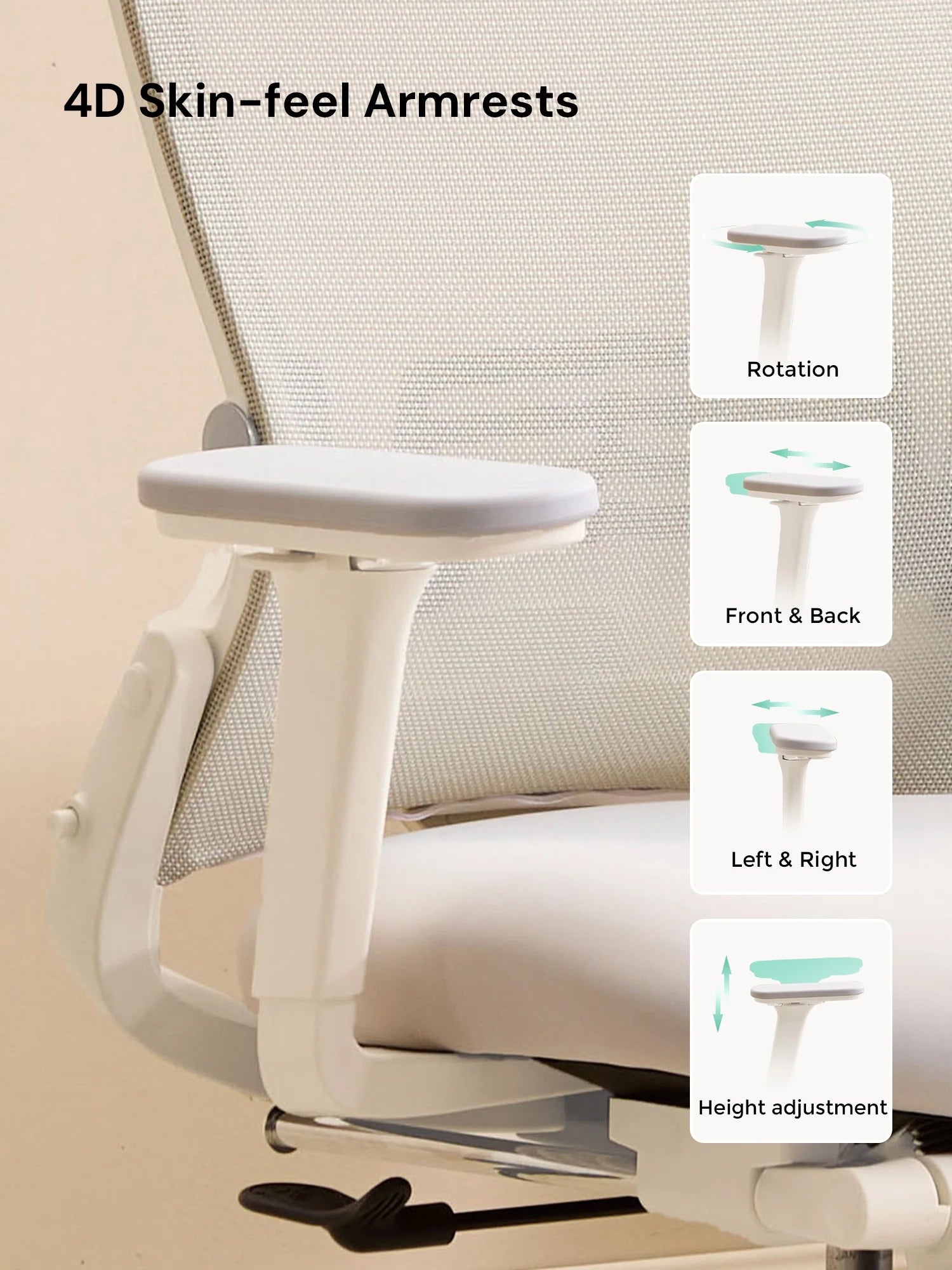 S4 Ergonomic Desk Chair with Foldable Backrest