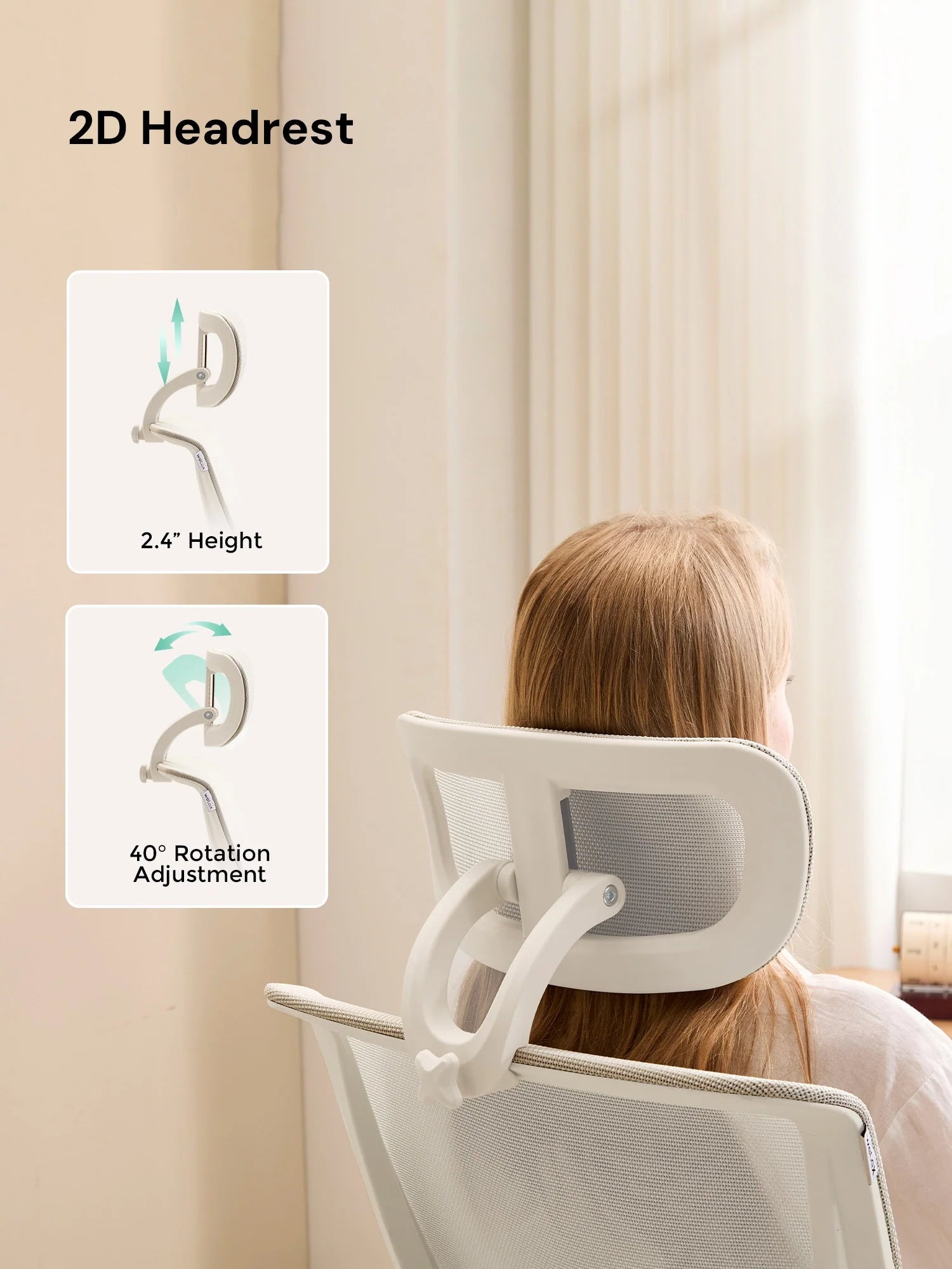 S4 Ergonomic Desk Chair with Foldable Backrest