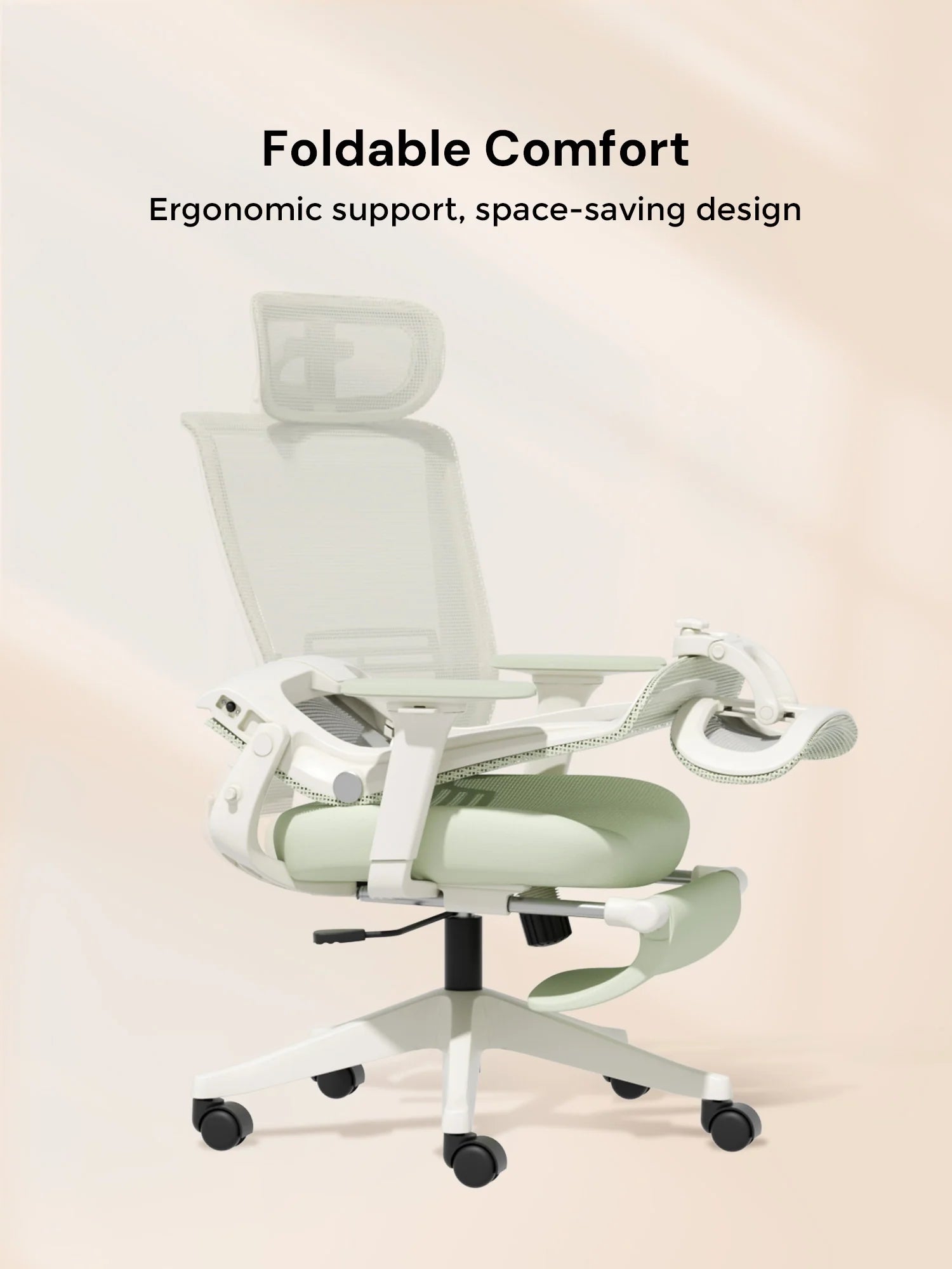 S4 Ergonomic Desk Chair with Foldable Backrest