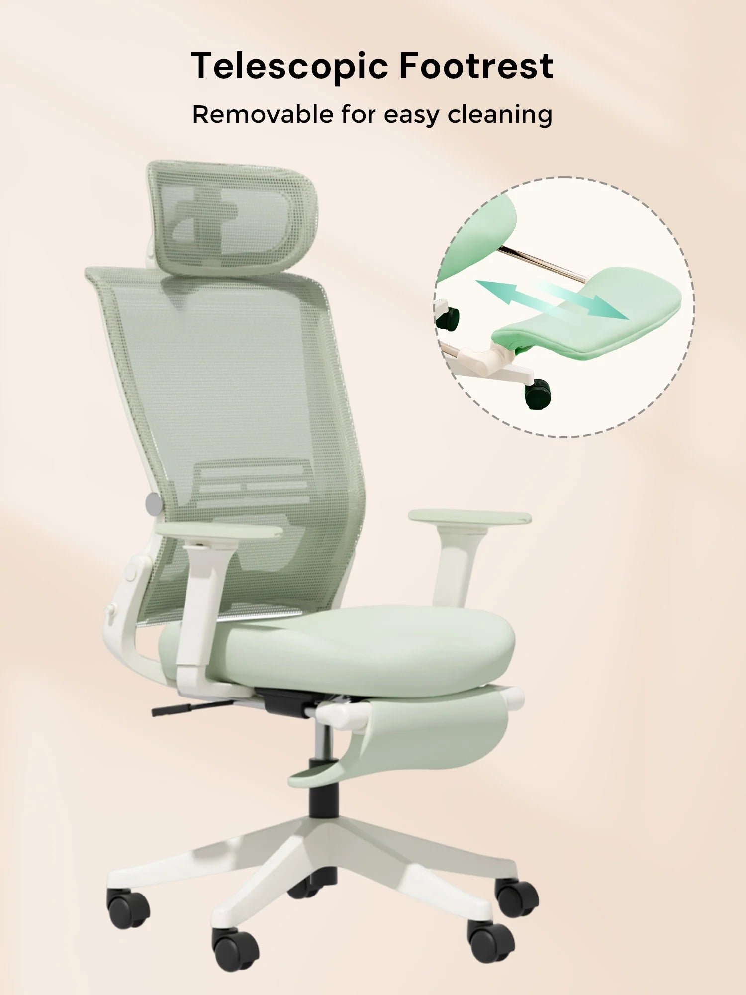 S4 Ergonomic Desk Chair with Foldable Backrest