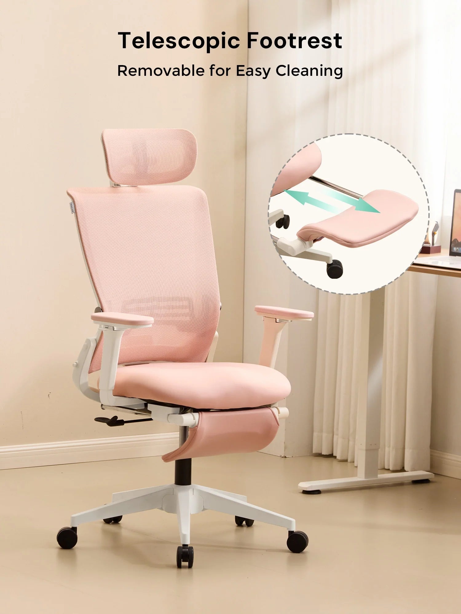 S4 Ergonomic Desk Chair with Foldable Backrest