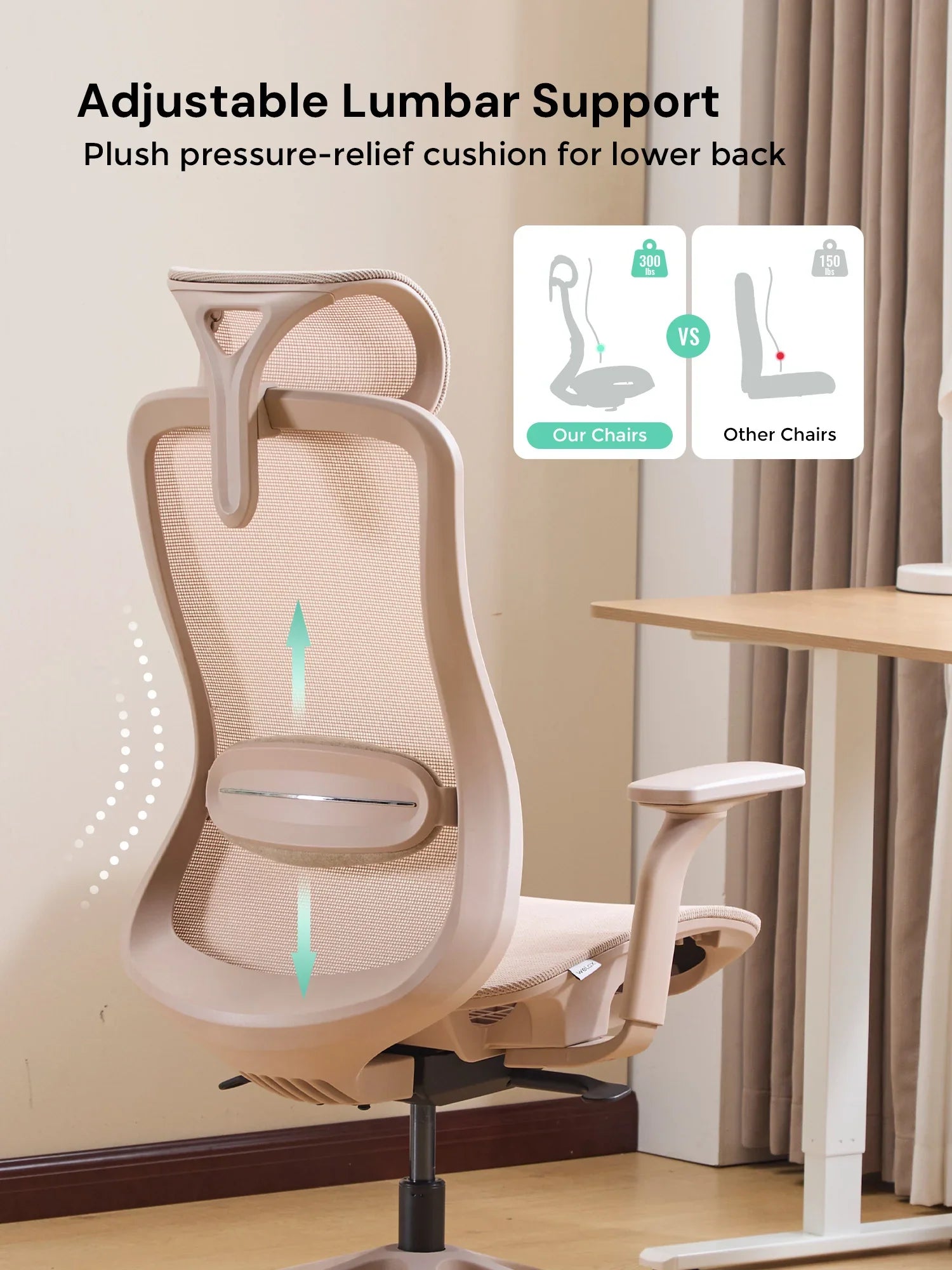 S5 Office Chair with Smooth Arch Design Style