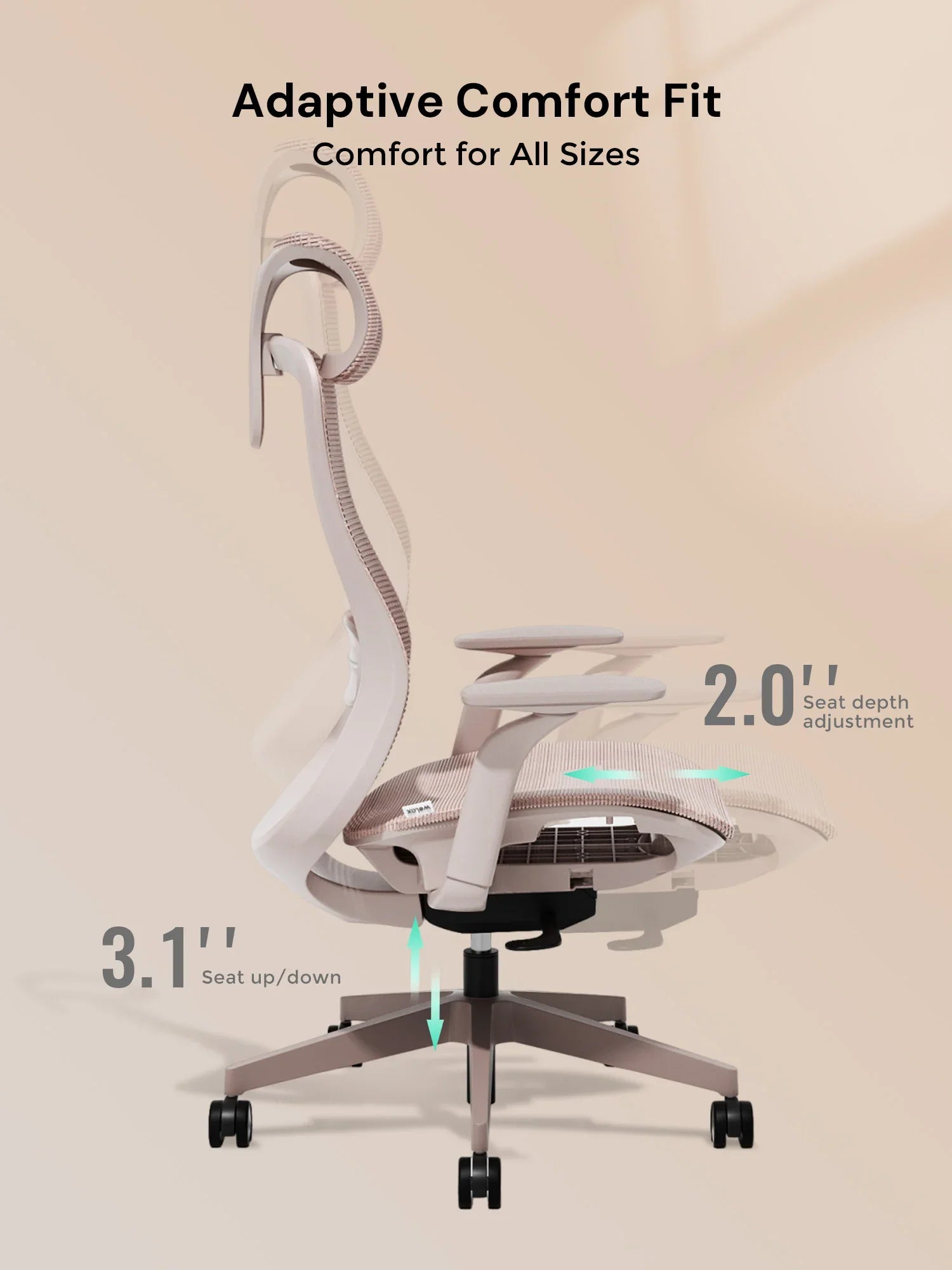 S5 Office Chair with Smooth Arch Design Style