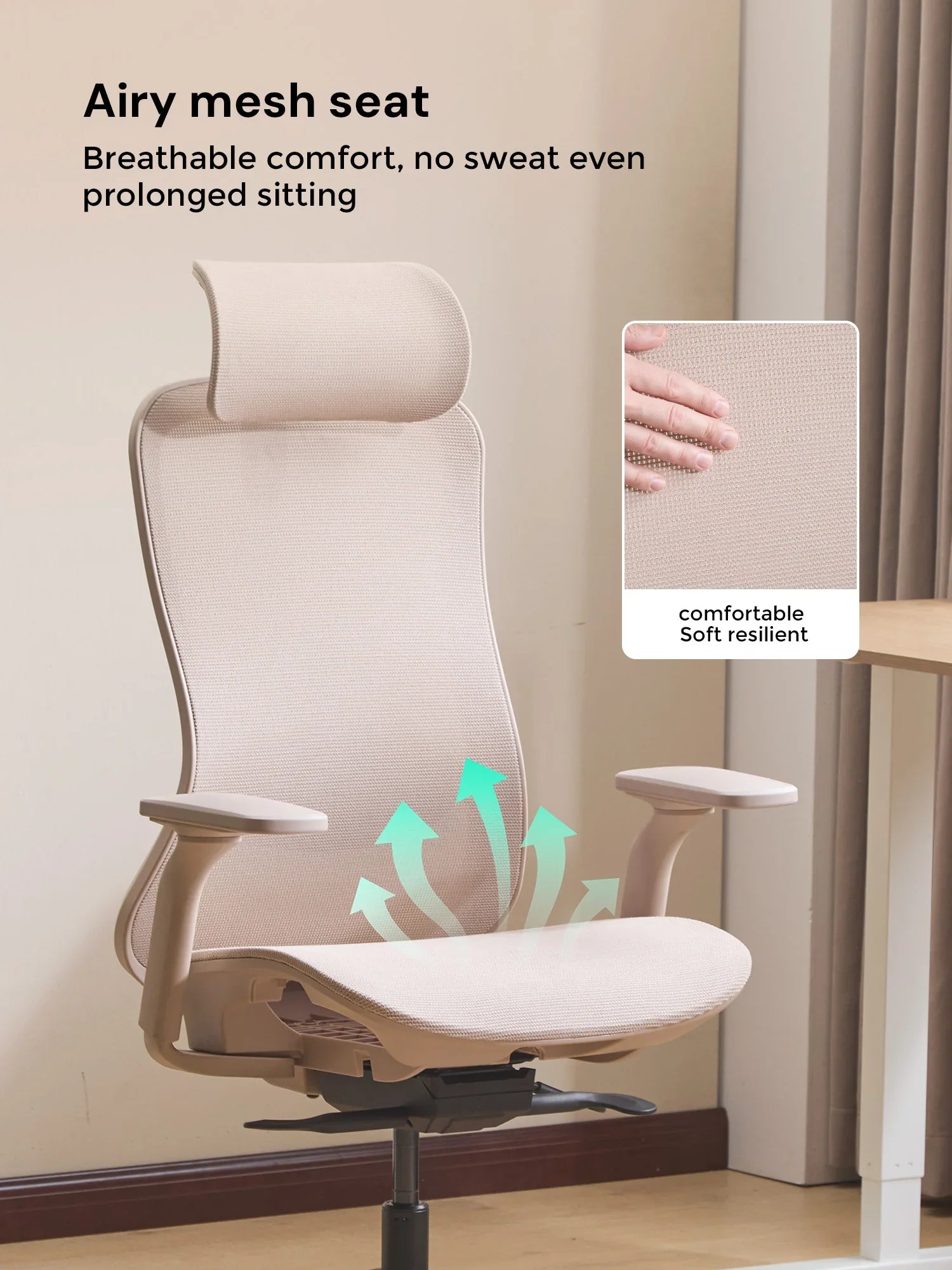 S5 Office Chair with Smooth Arch Design Style
