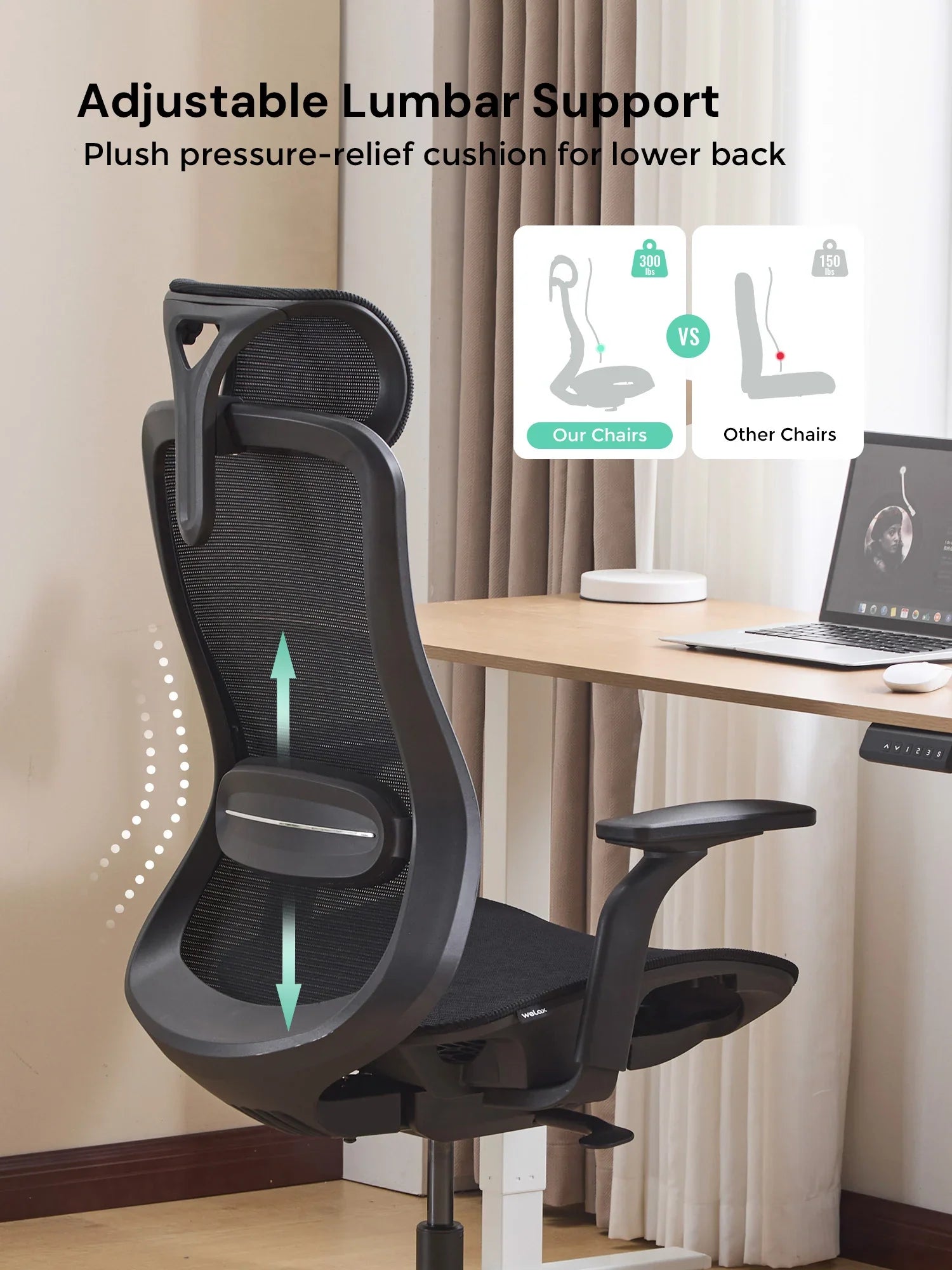 S5 Office Chair with Smooth Arch Design Style