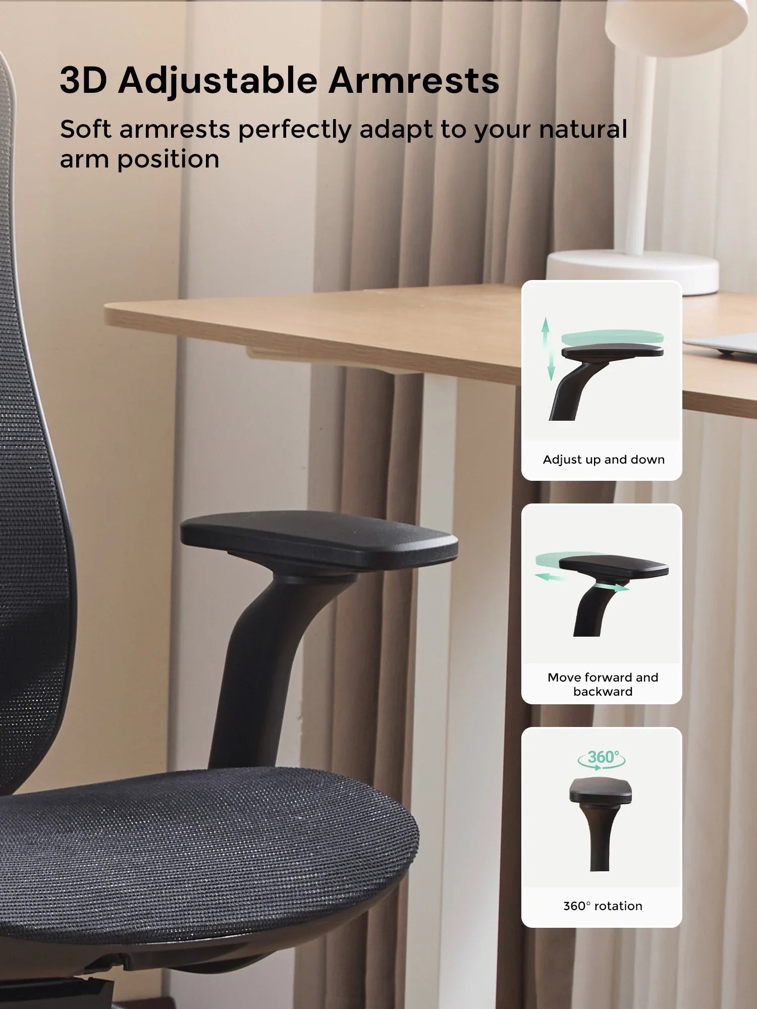 S5 Office Chair with Smooth Arch Design Style
