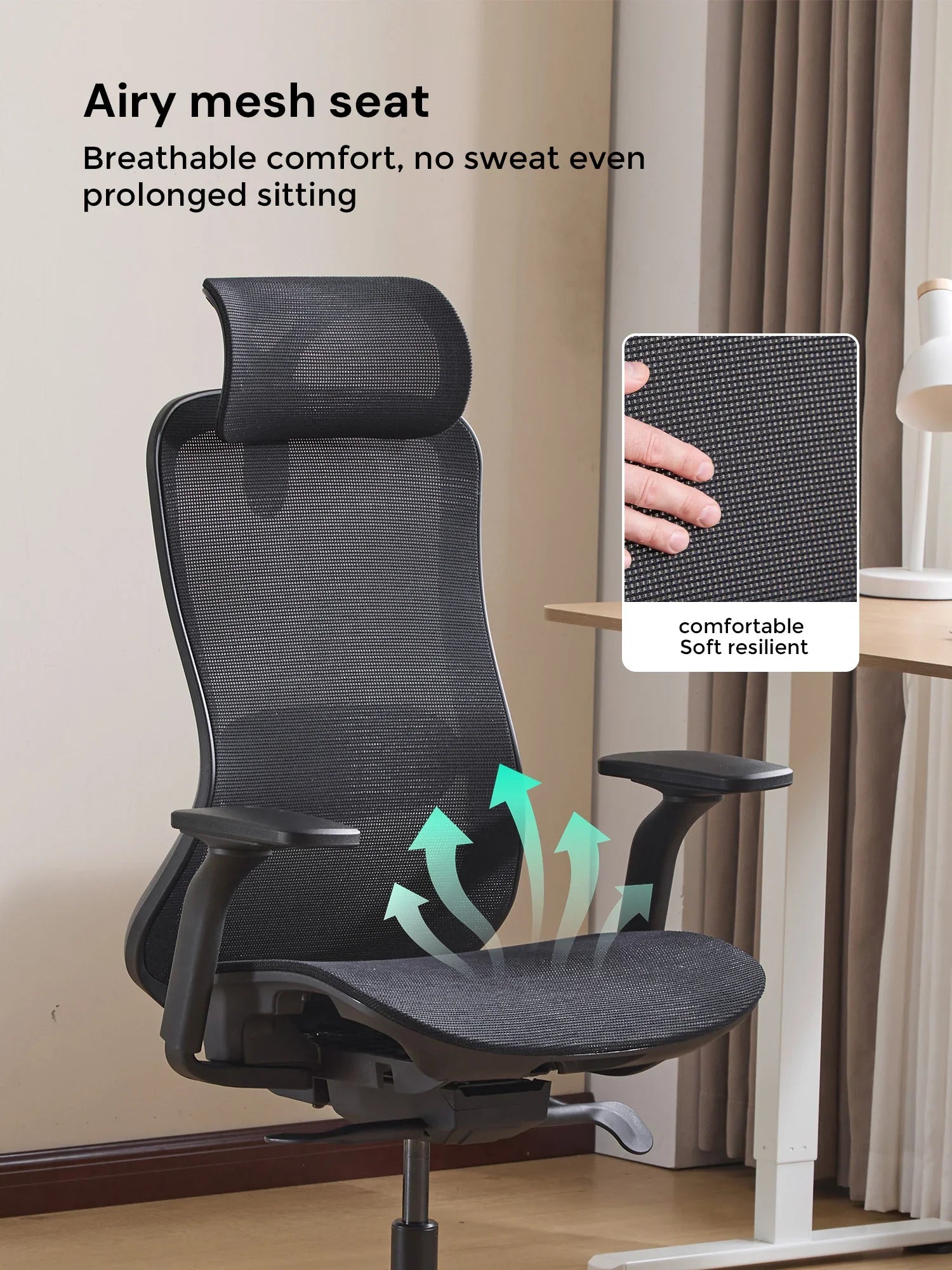S5 Office Chair with Smooth Arch Design Style