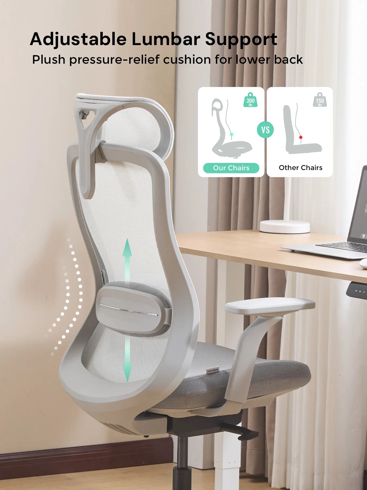 S5 Office Chair with Smooth Arch Design Style