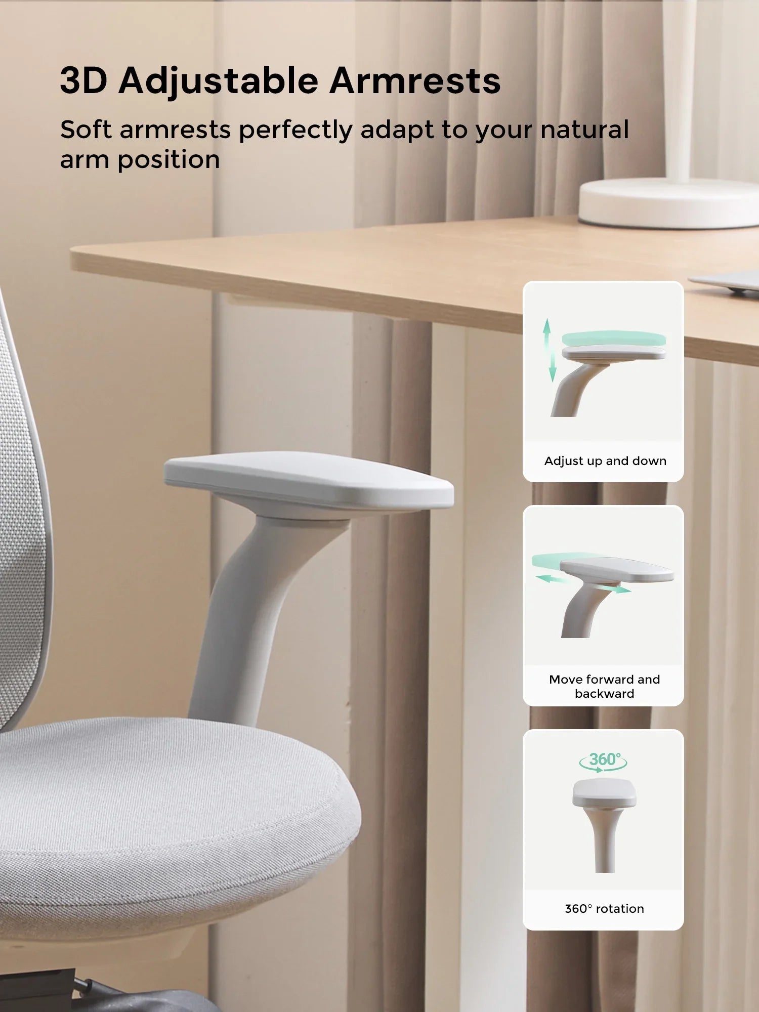 S5 Office Chair with Smooth Arch Design Style
